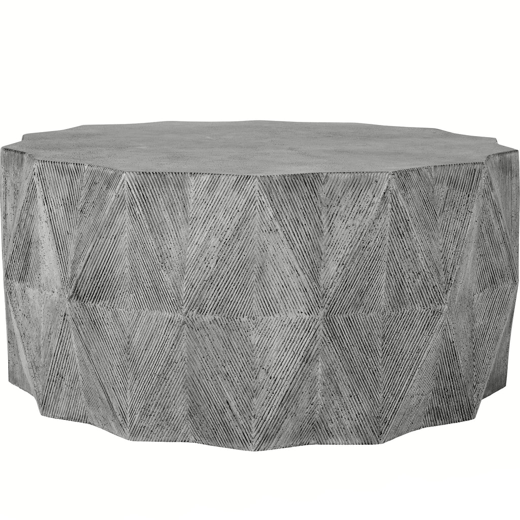 Mandarin 40" Unique Outdoor Pedestal Coffee Table