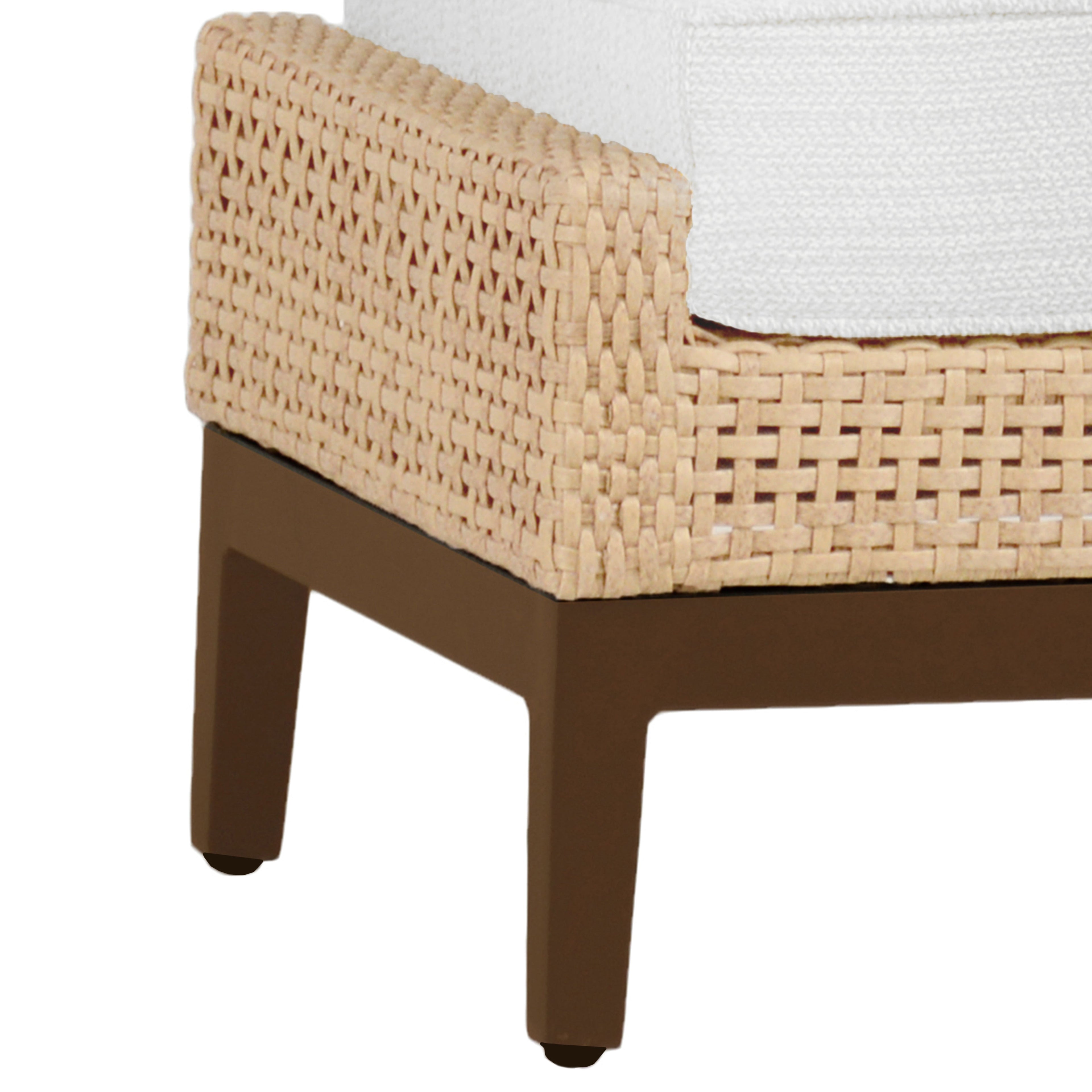 Peninsula Wicker Outdoor Woven Ottoman