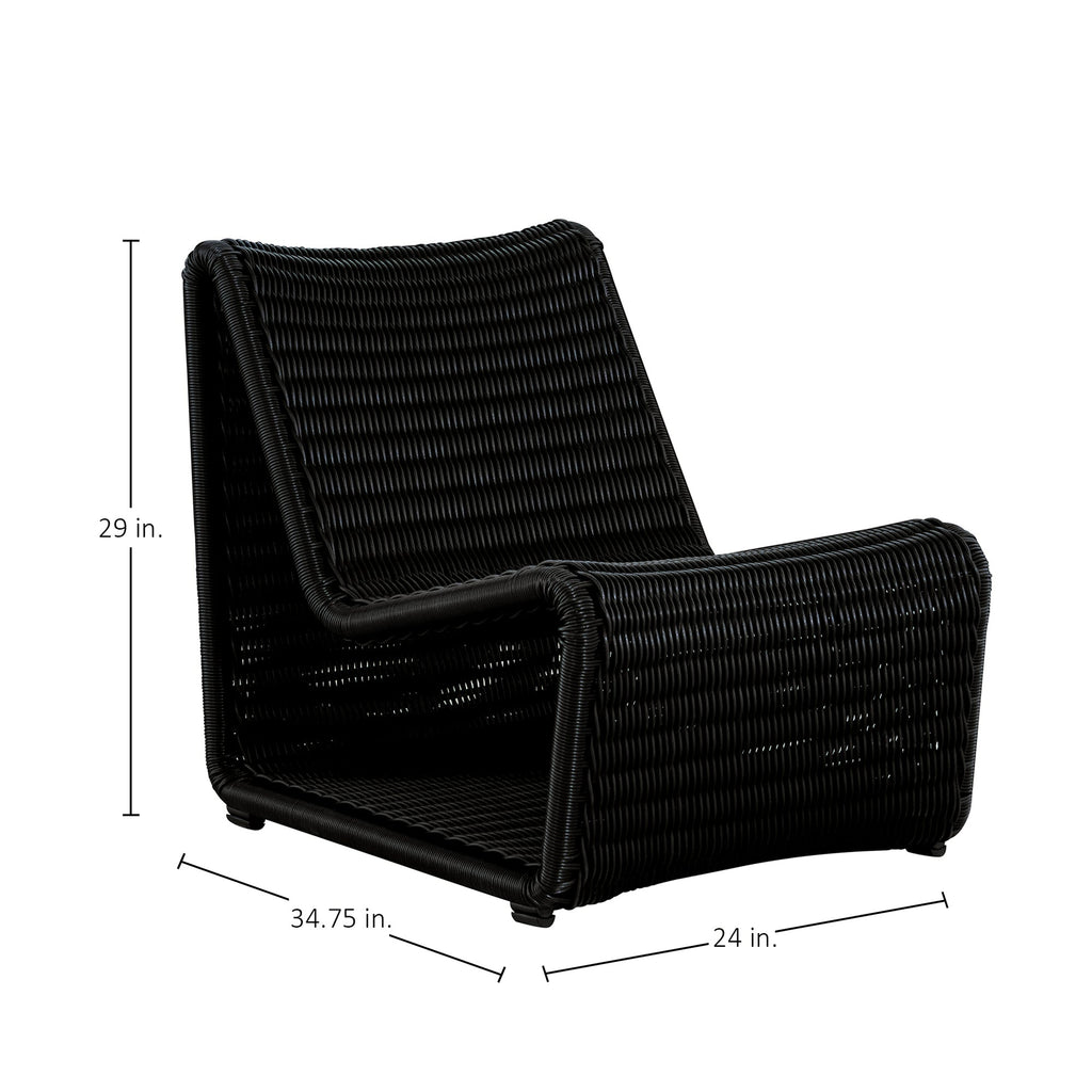 Como Resin Wicker Lounge