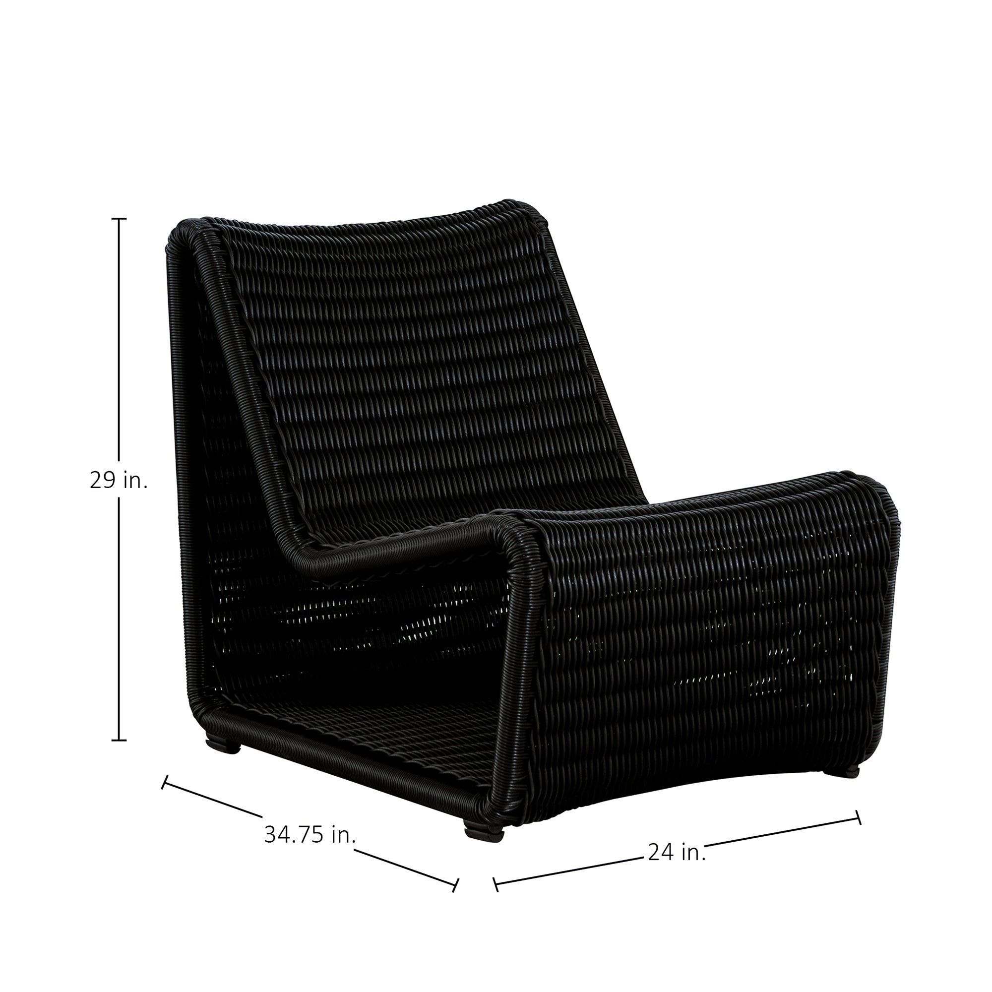 Como Resin Wicker Lounge
