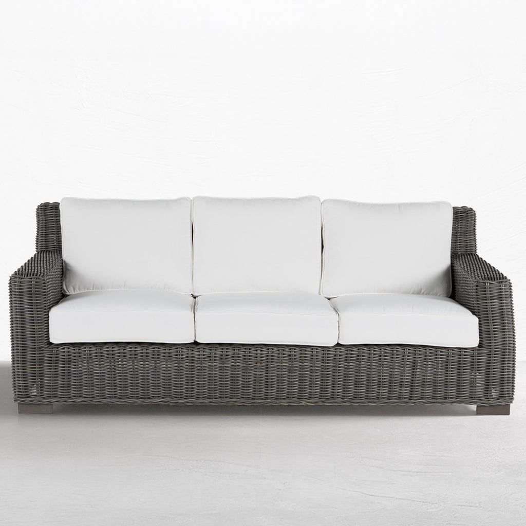Rustic Resin Wicker Outdoor Sofa