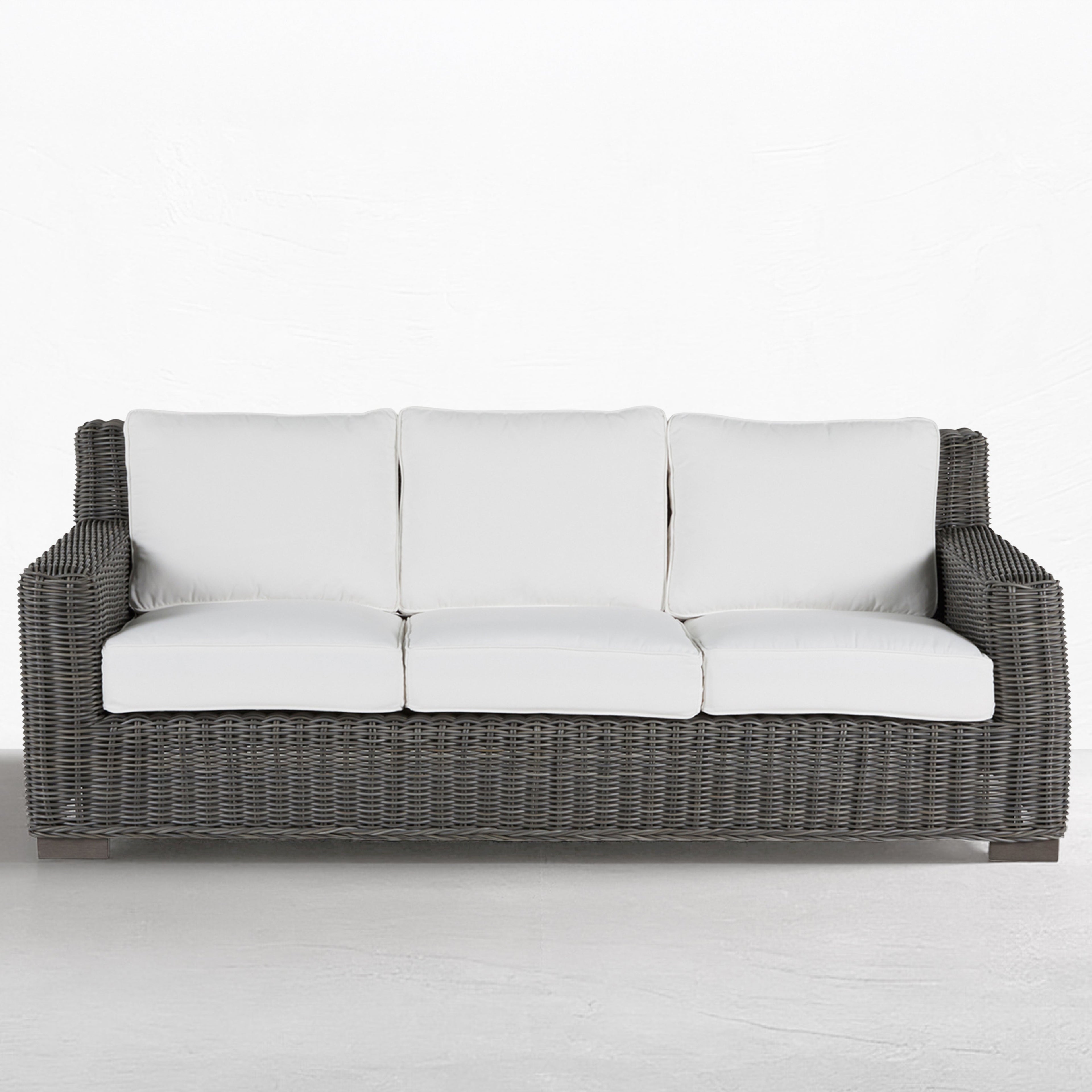 Rustic Resin Wicker Outdoor Sofa