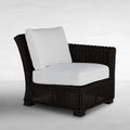 Rustic Resin Wicker Outdoor RAF Sectional Sofa