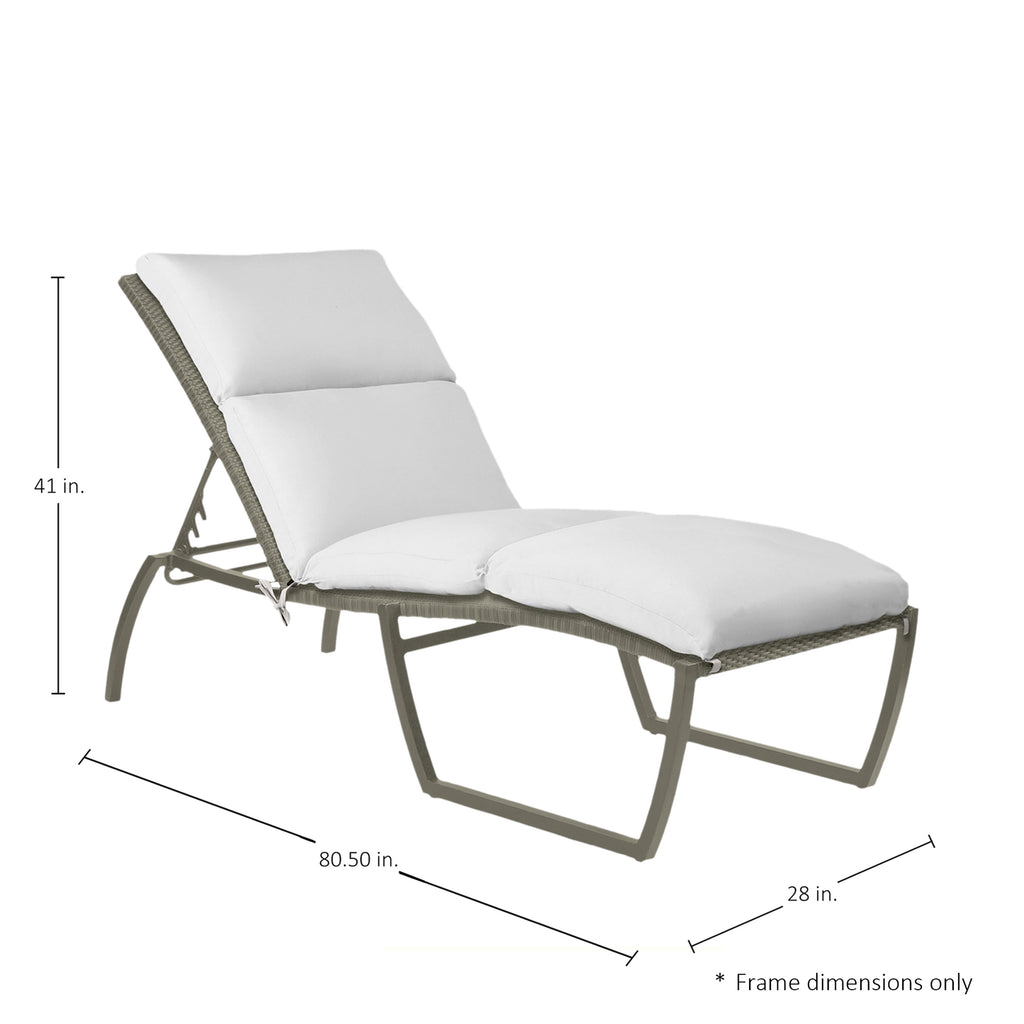Skye Wicker Outdoor Armless Chaise Lounge