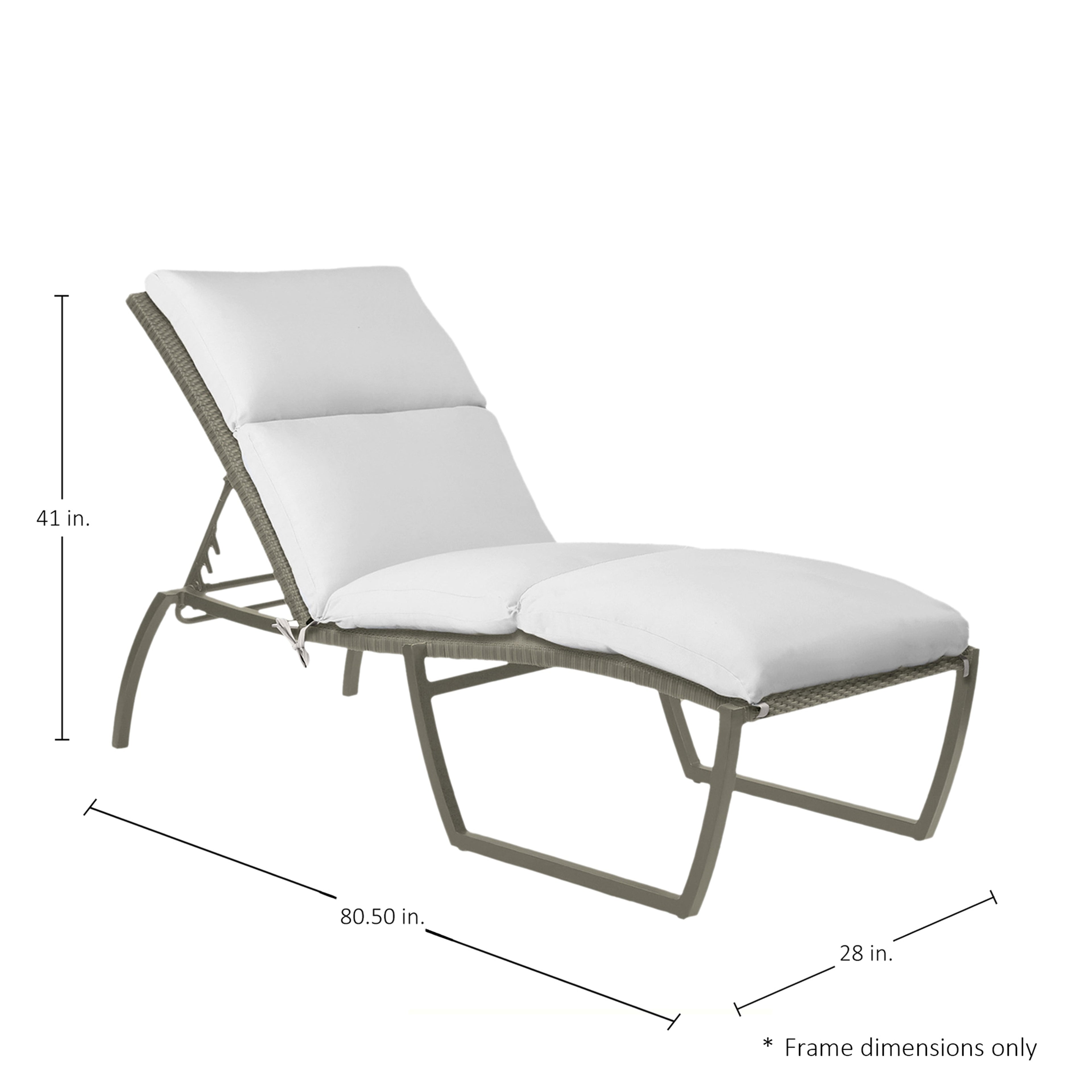 Skye Wicker Outdoor Armless Chaise Lounge