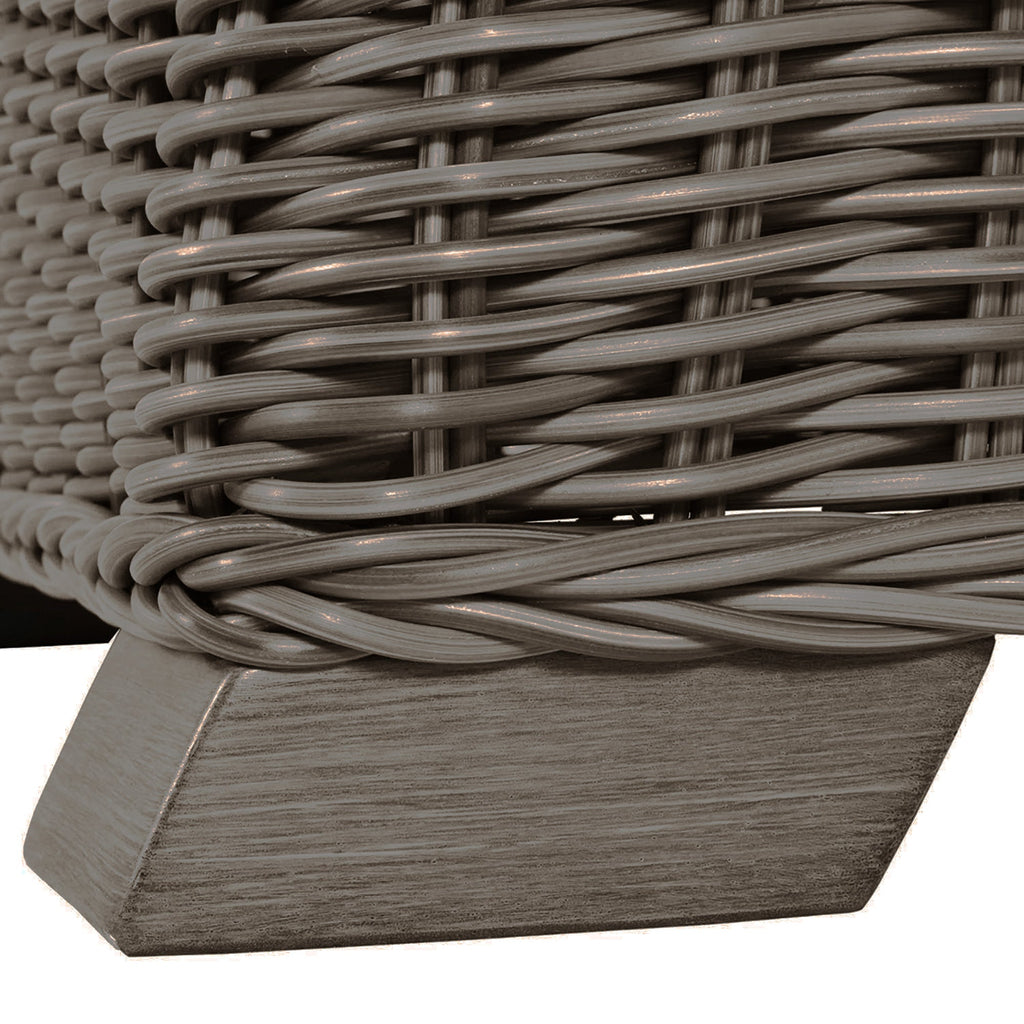 Rustic Resin Wicker Outdoor Corner Sectional Sofa