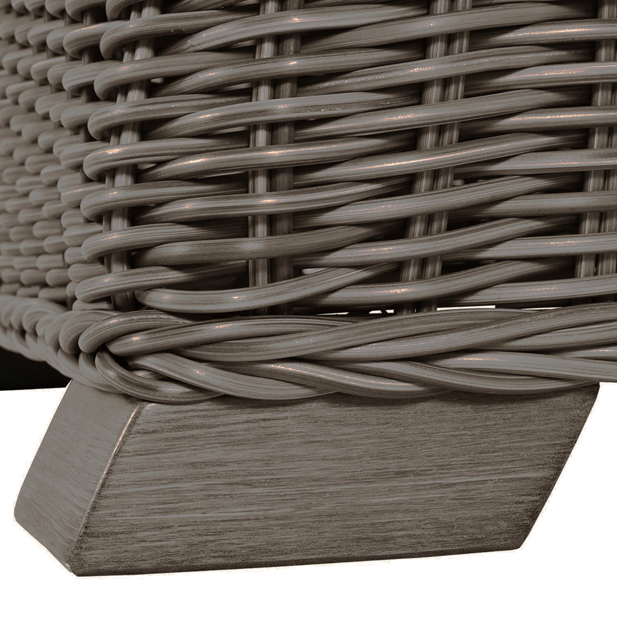Rustic Resin Wicker Outdoor Corner Sectional Sofa