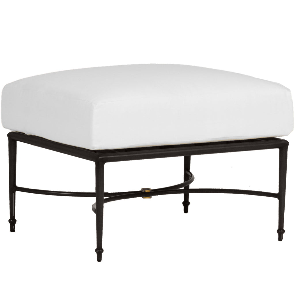 Roma Aluminum Outdoor Woven Ottoman