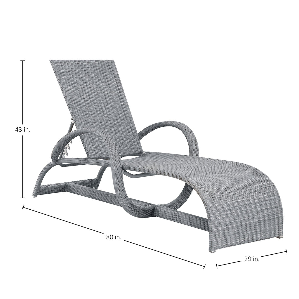 Halo Wicker Outdoor Armless Chaise Lounge