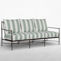 QS Roma Sofa, Slate Gray-Cabana Stripe Mist