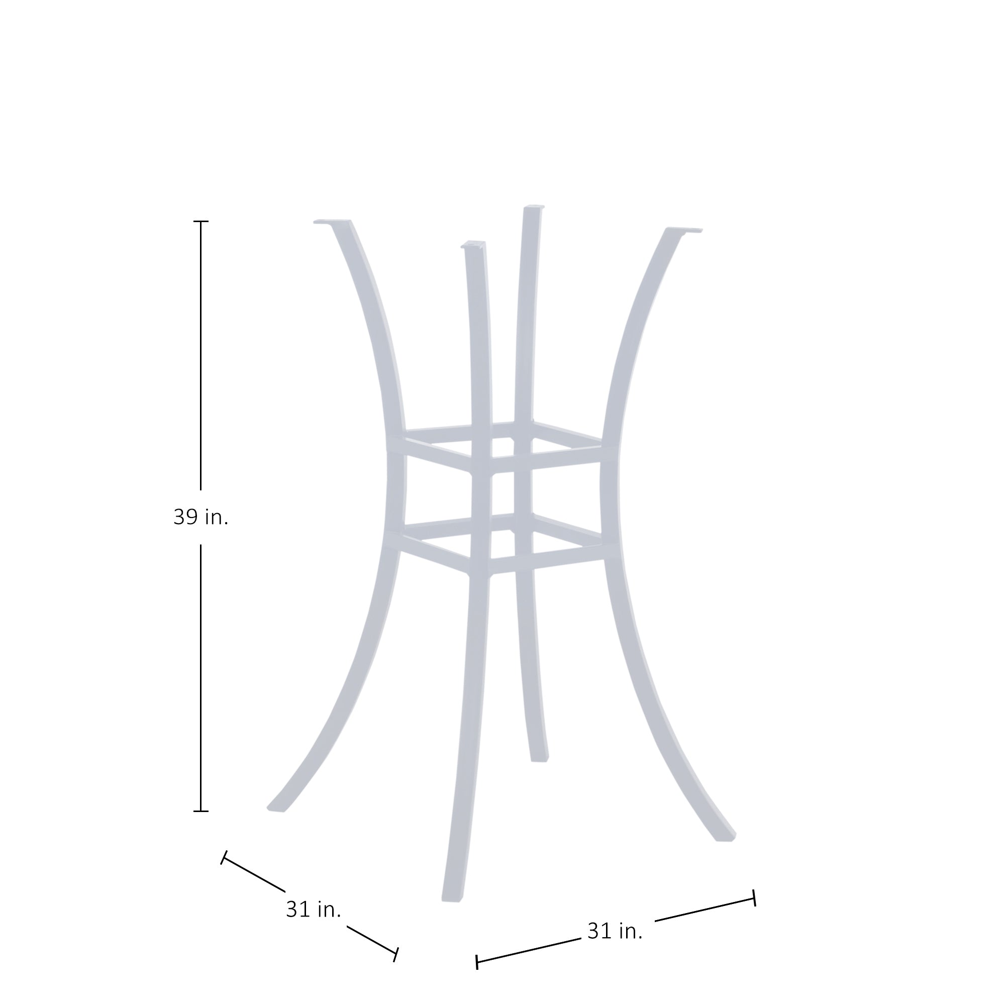 Cort Aluminum Outdoor Pedestal Bar Base