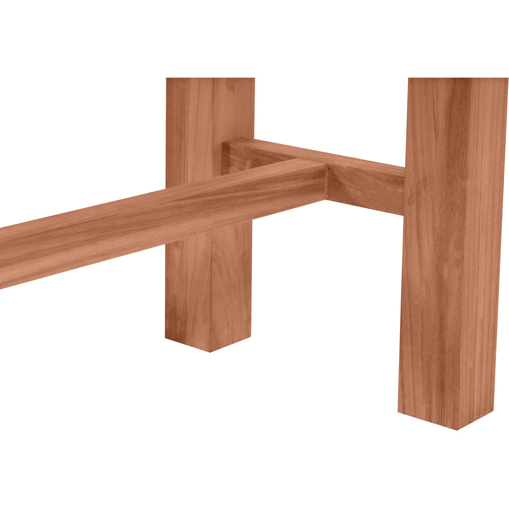 Croquet Teak 71" x 24" Rectangle Outdoor Bar Table