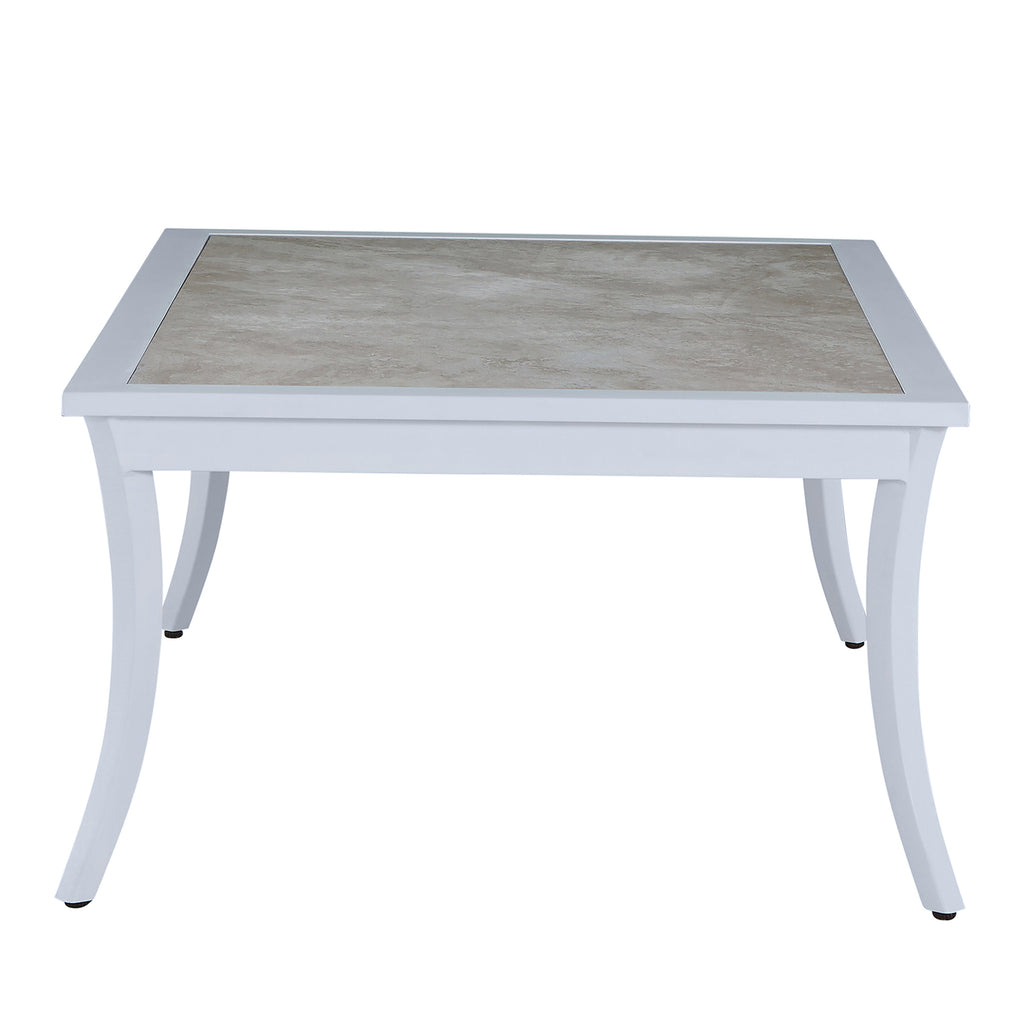 Bermuda Aluminum with Porcelain Top Coffee Table