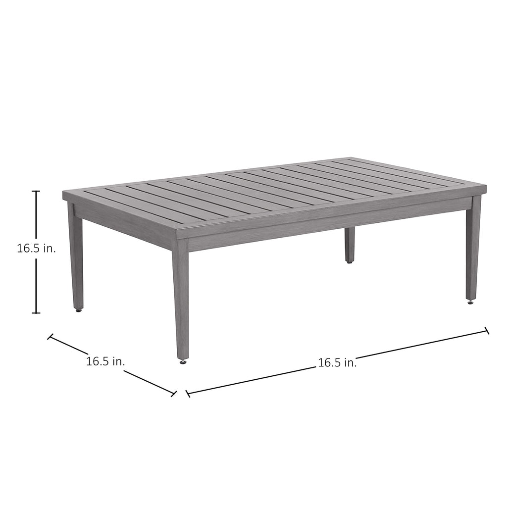 Brookings Aluminum Rectangle Outdoor Coffee Table