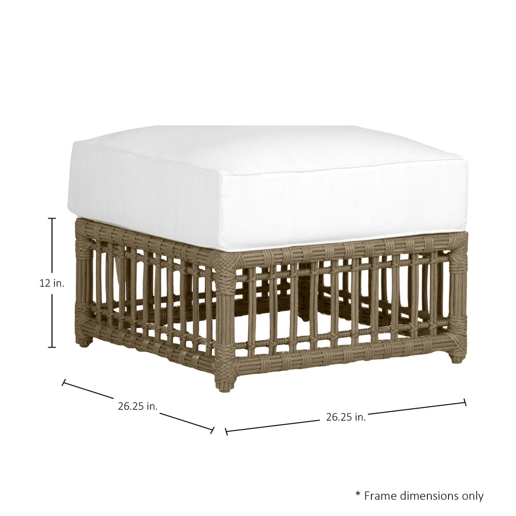 Newport N-Dura Resin Wicker Outdoor Woven Ottoman