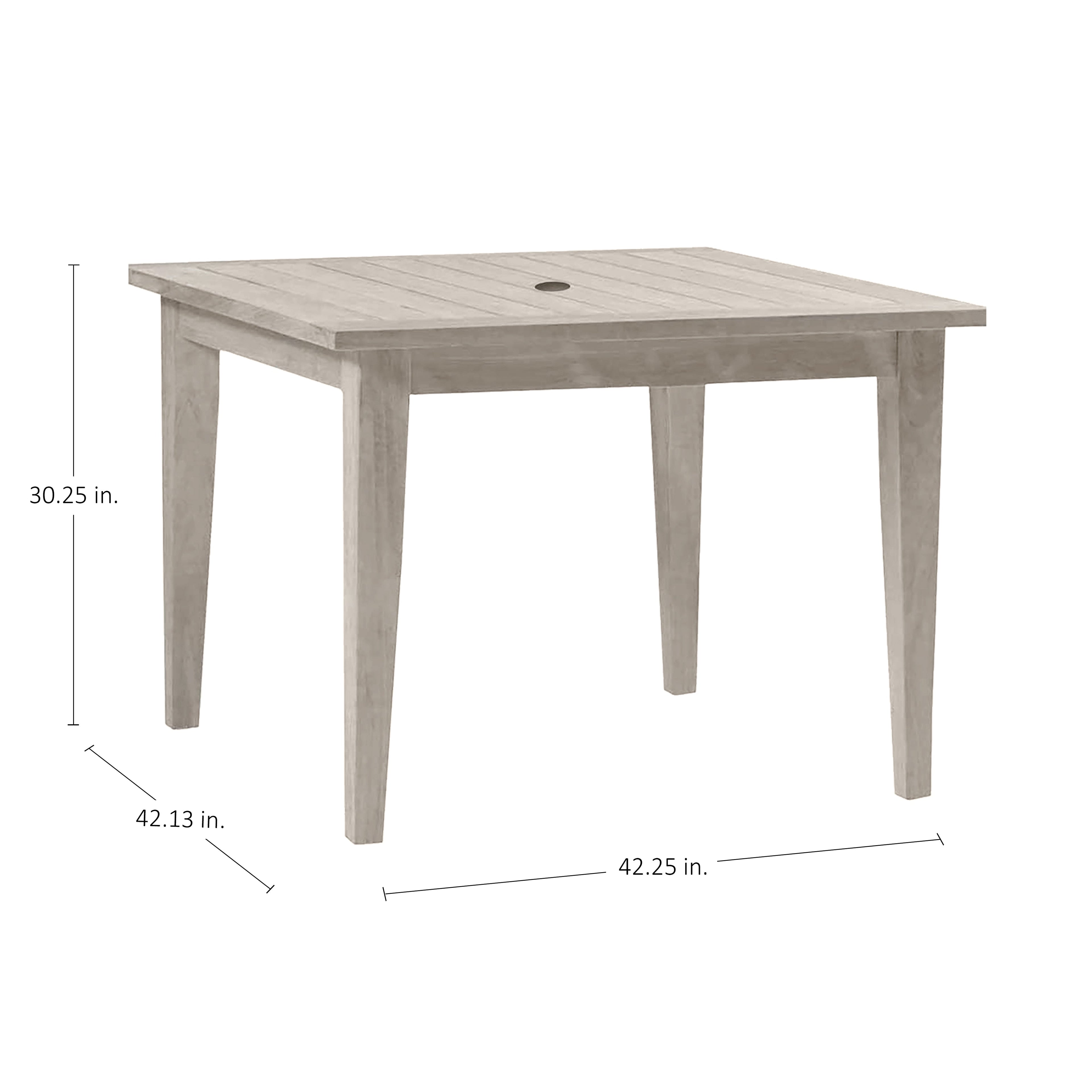 Club Teak 42.25" Square Outdoor Dining Farm Table