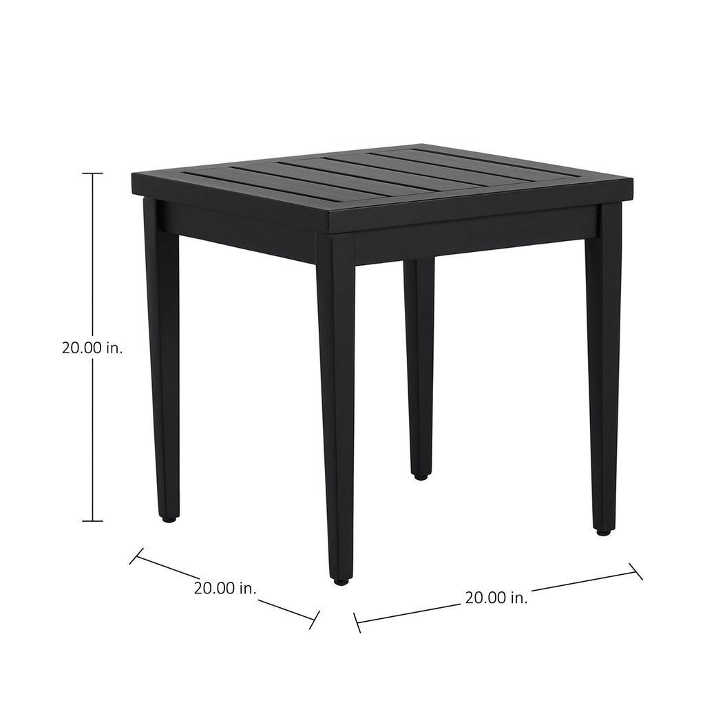 Brookings 20" Square Outdoor Slatted End Table