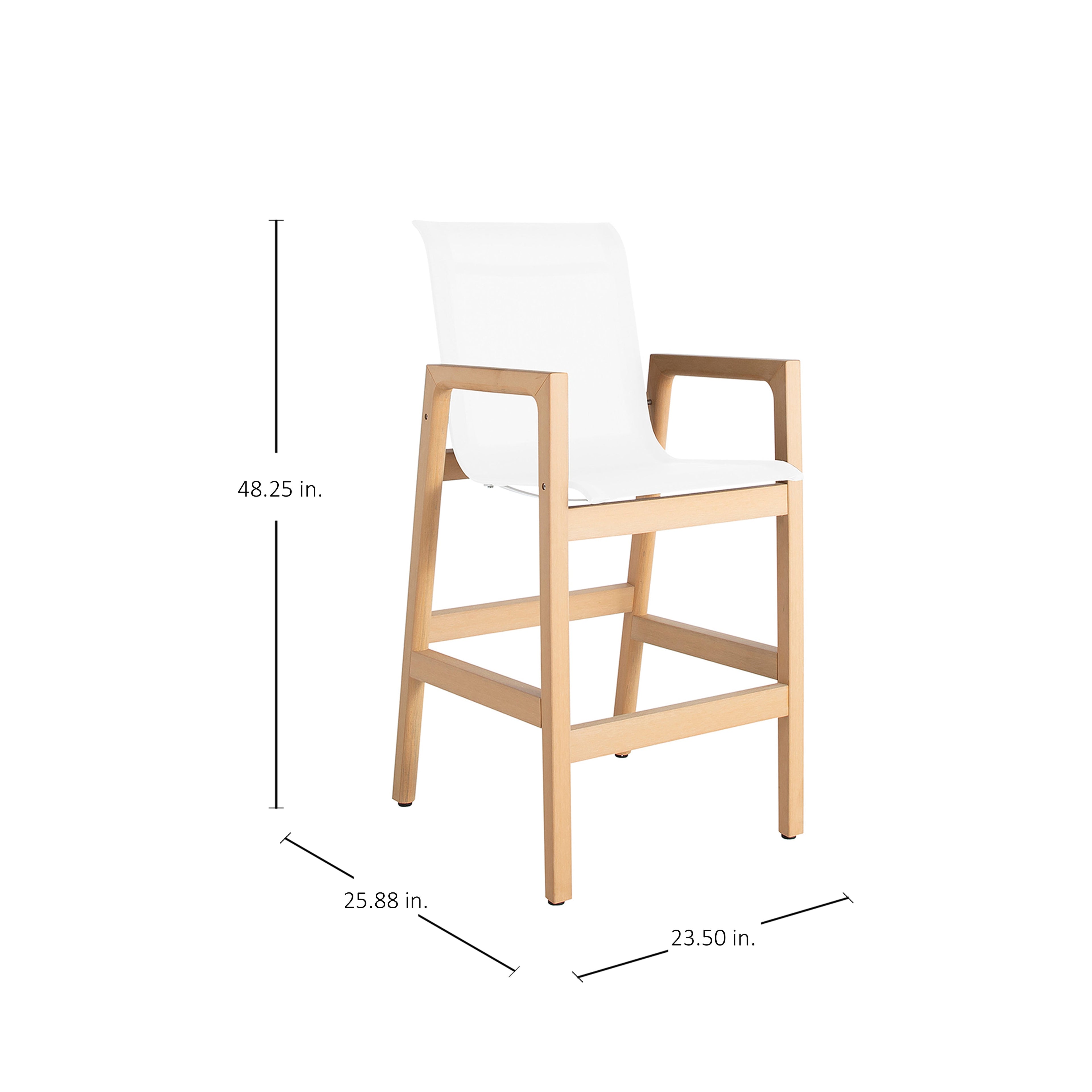 Seashore N-Dura Wood Outdoor Bar Stool