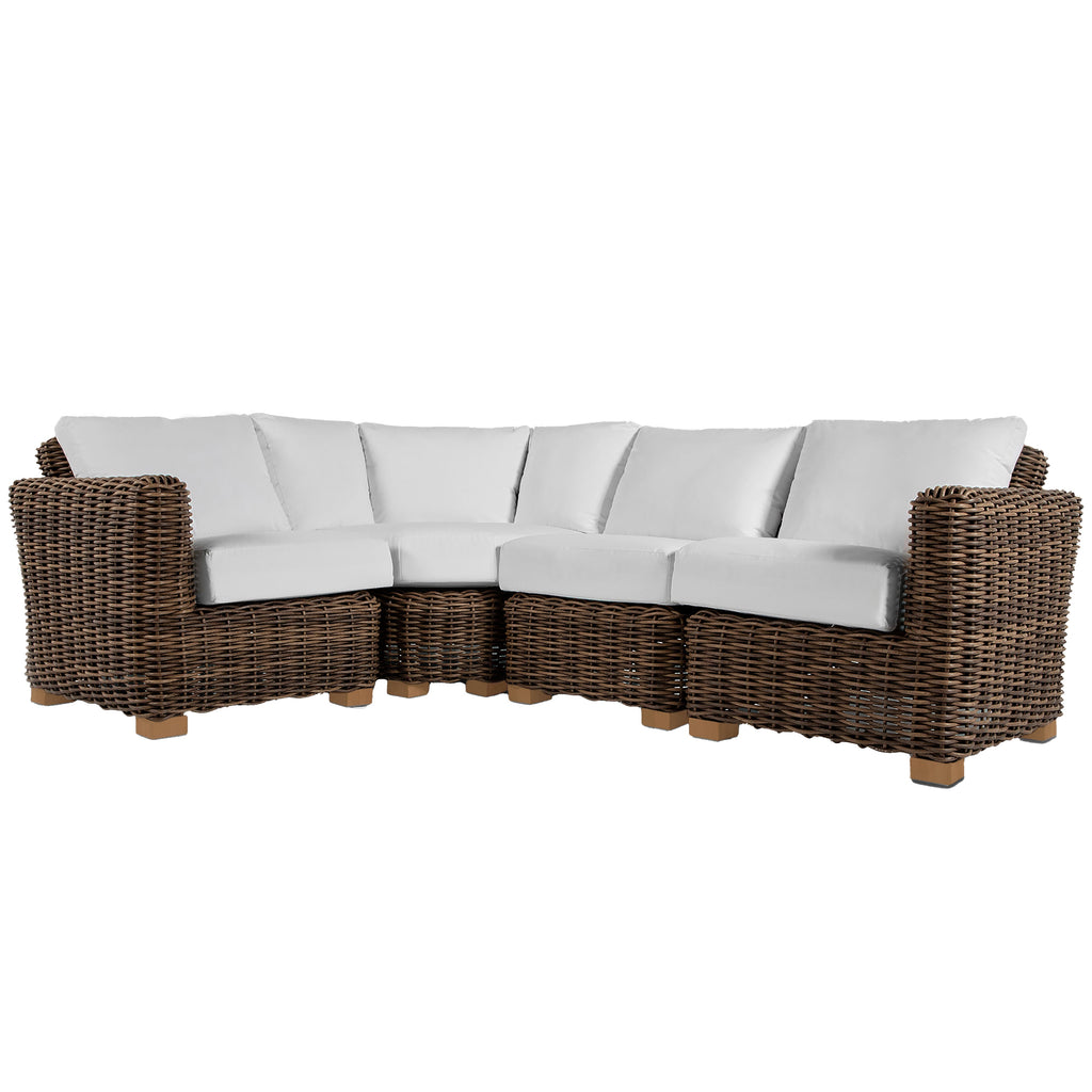 Montauk Resin Wicker Slipper Sectional Sofa
