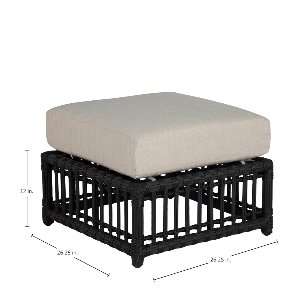 Newport N-Dura Resin Wicker Outdoor Woven Ottoman