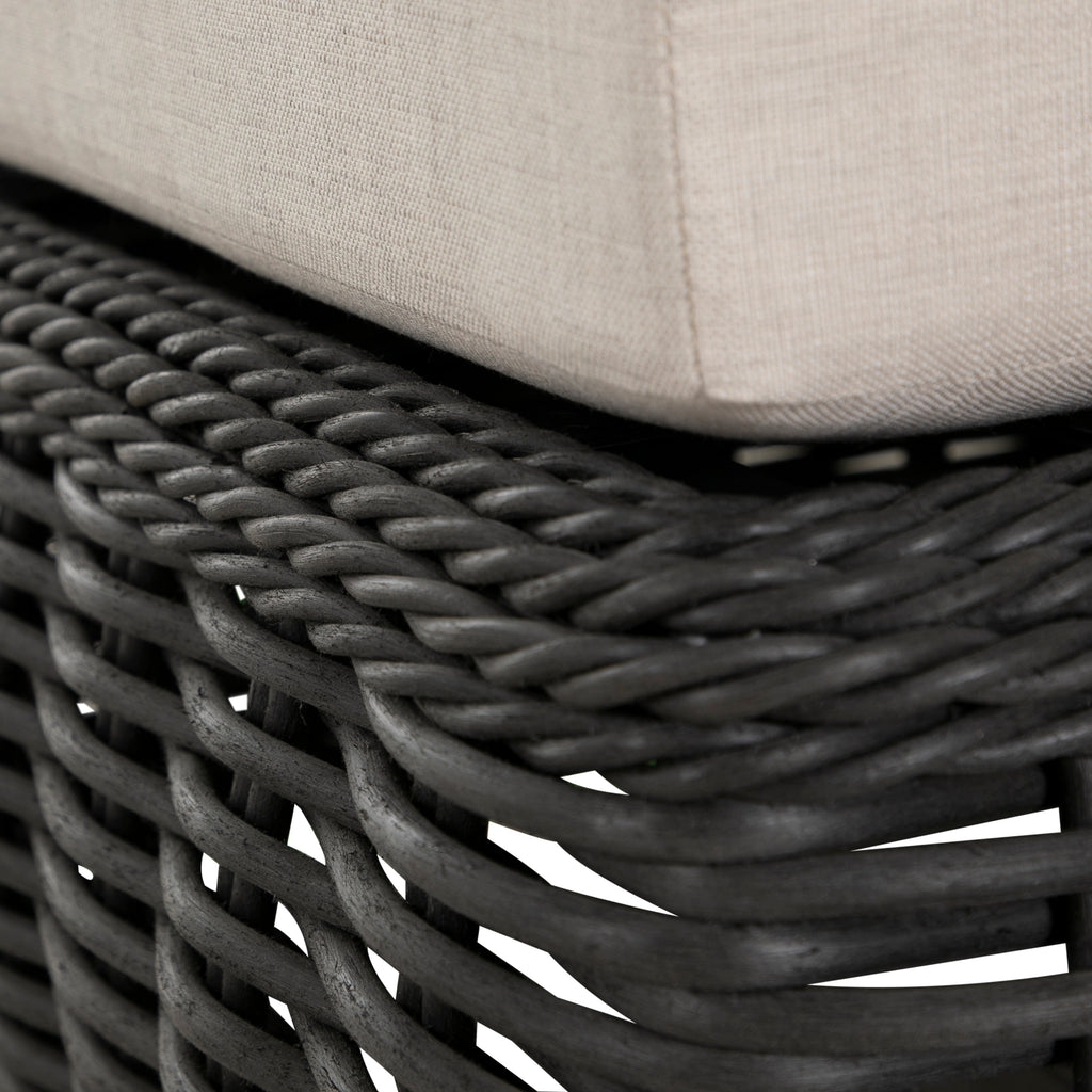 Soho N-Dura Resin Wicker Outdoor Woven Ottoman