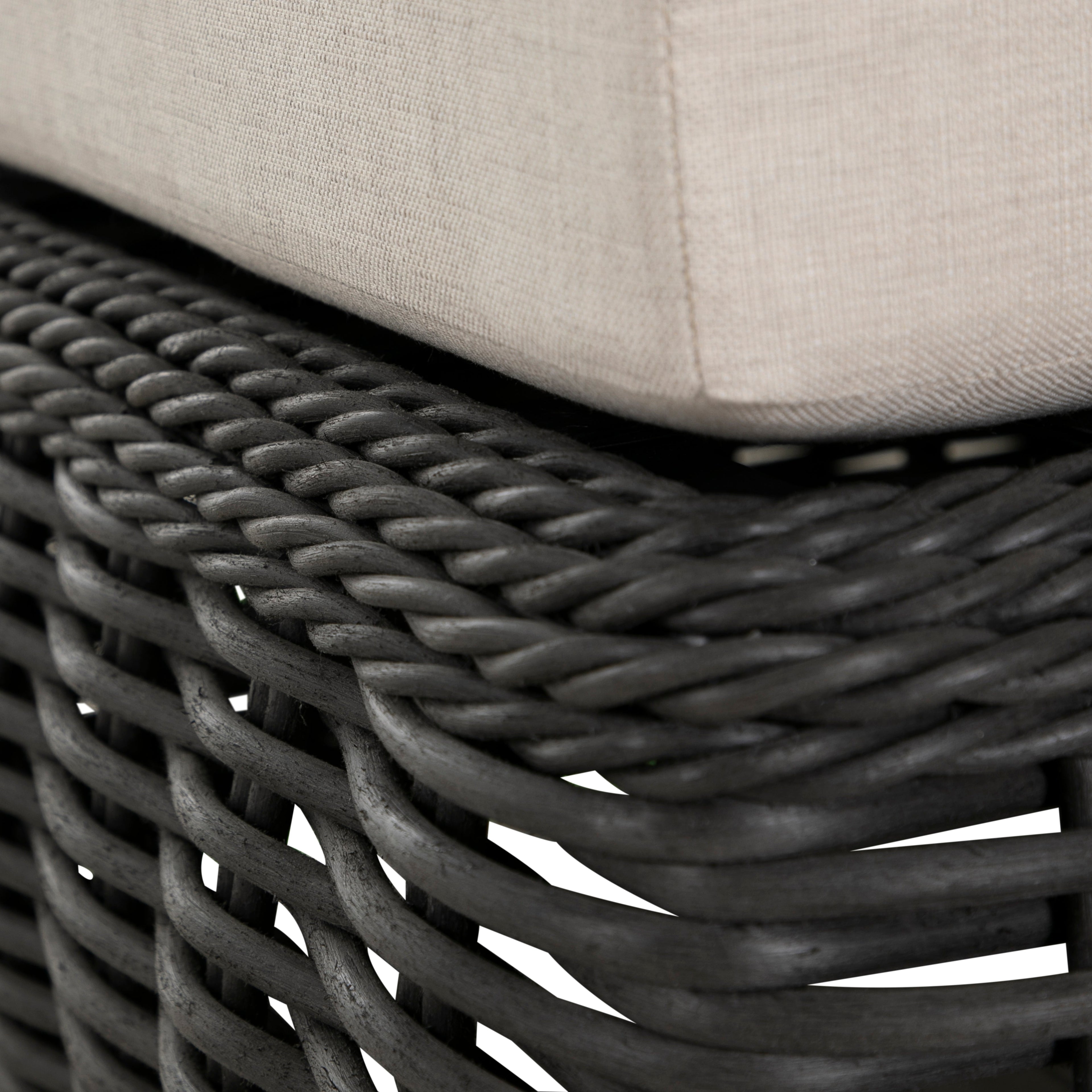 Soho N-Dura Resin Wicker Outdoor Woven Ottoman