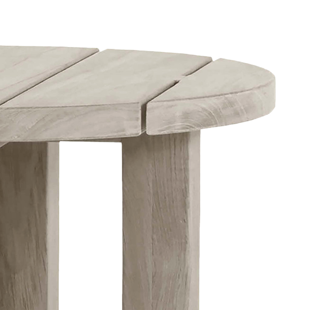 Croquet Teak 24.25" Round Outdoor End Table
