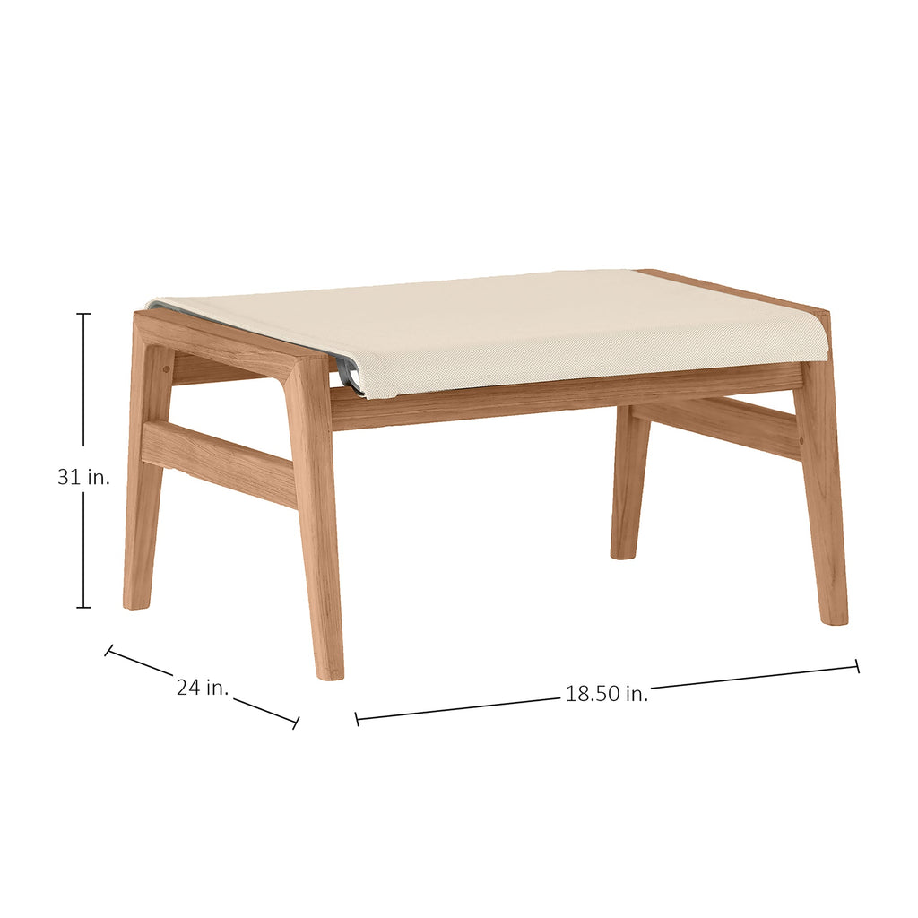 Coast Teak Outdoor Woven Ottoman