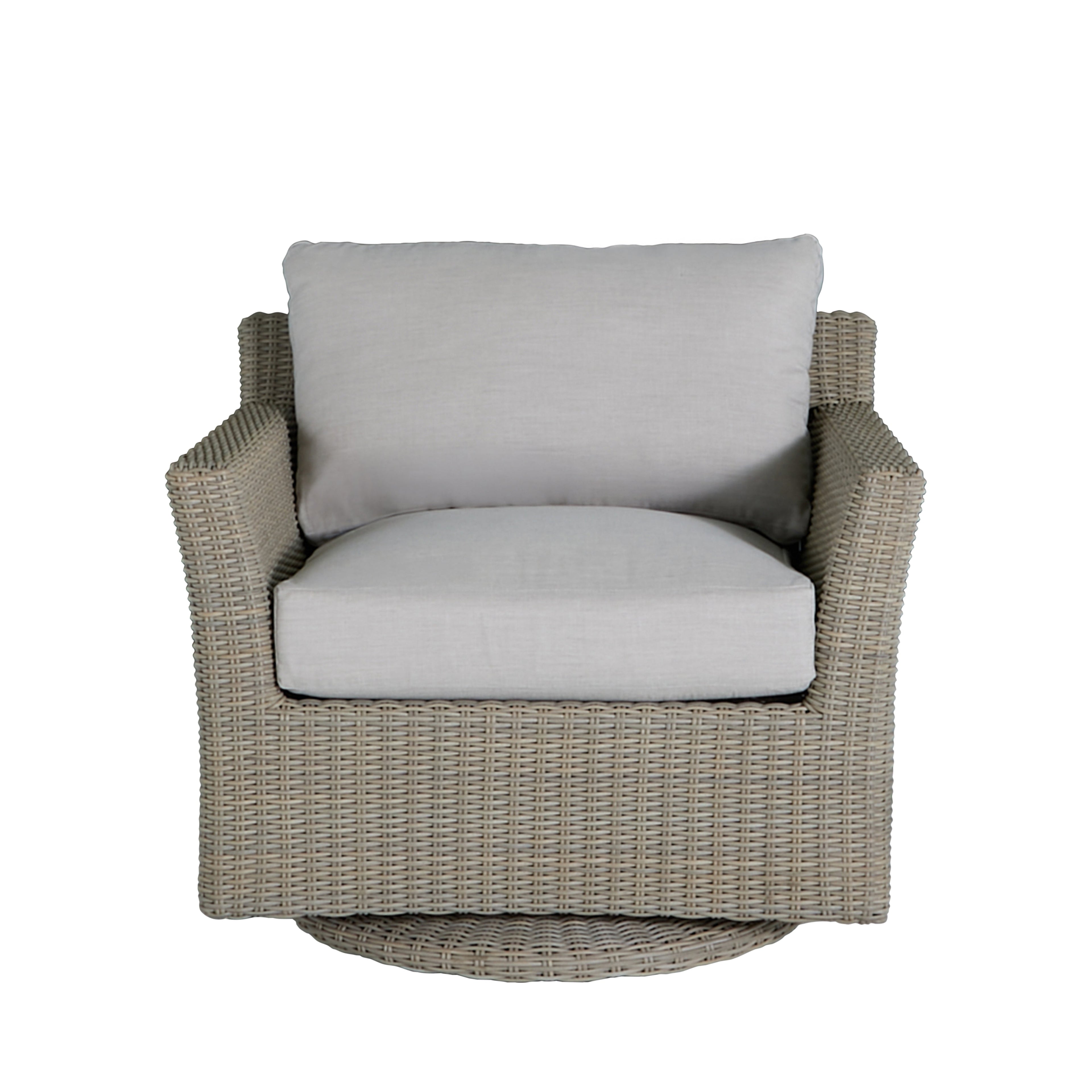 Club Woven Resin Wicker Swivel Glider Chair
