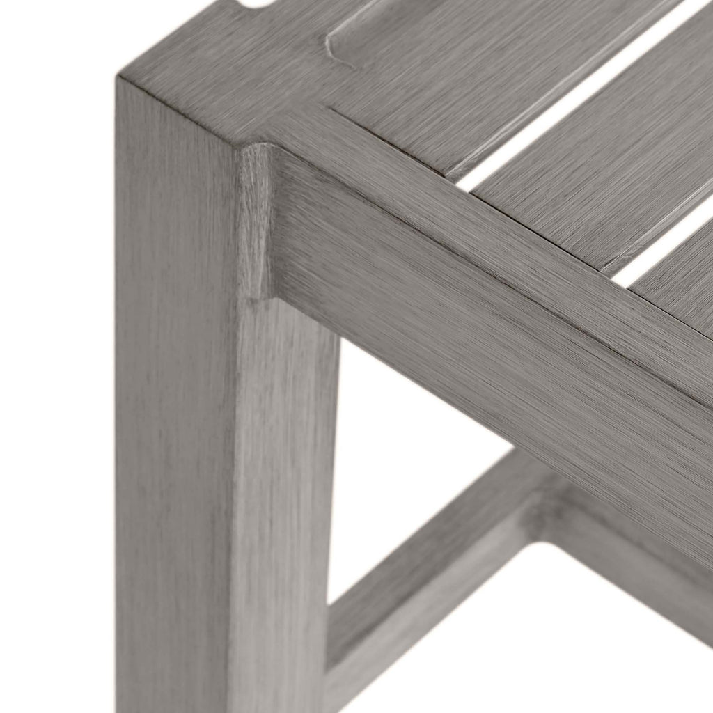 Club Aluminum Backless Outdoor Bench