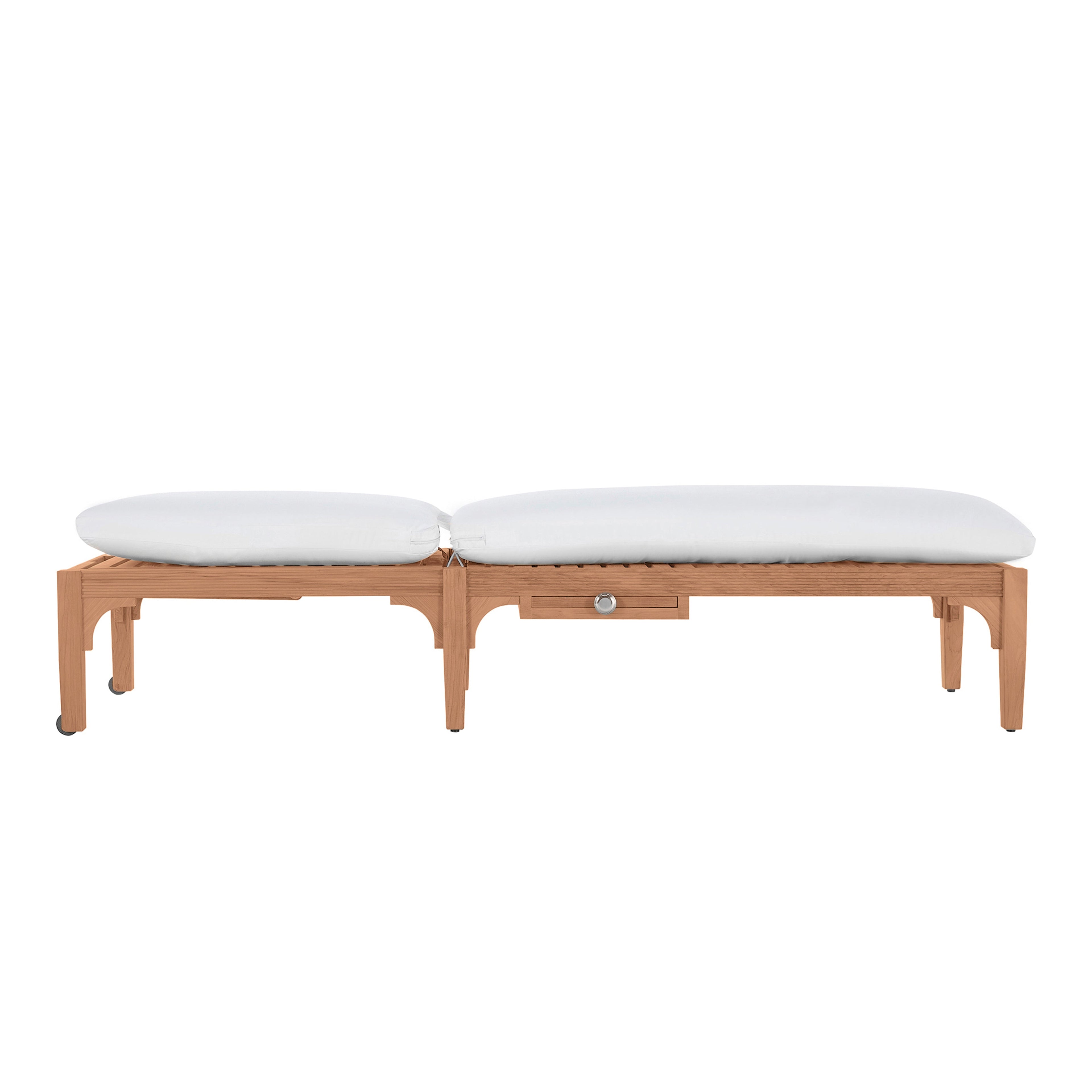 Club Teak Outdoor Armless Chaise Lounge