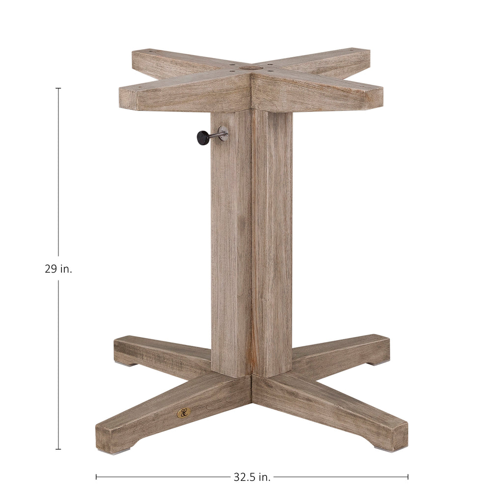Club Teak Outdoor Dining Pedestal Base