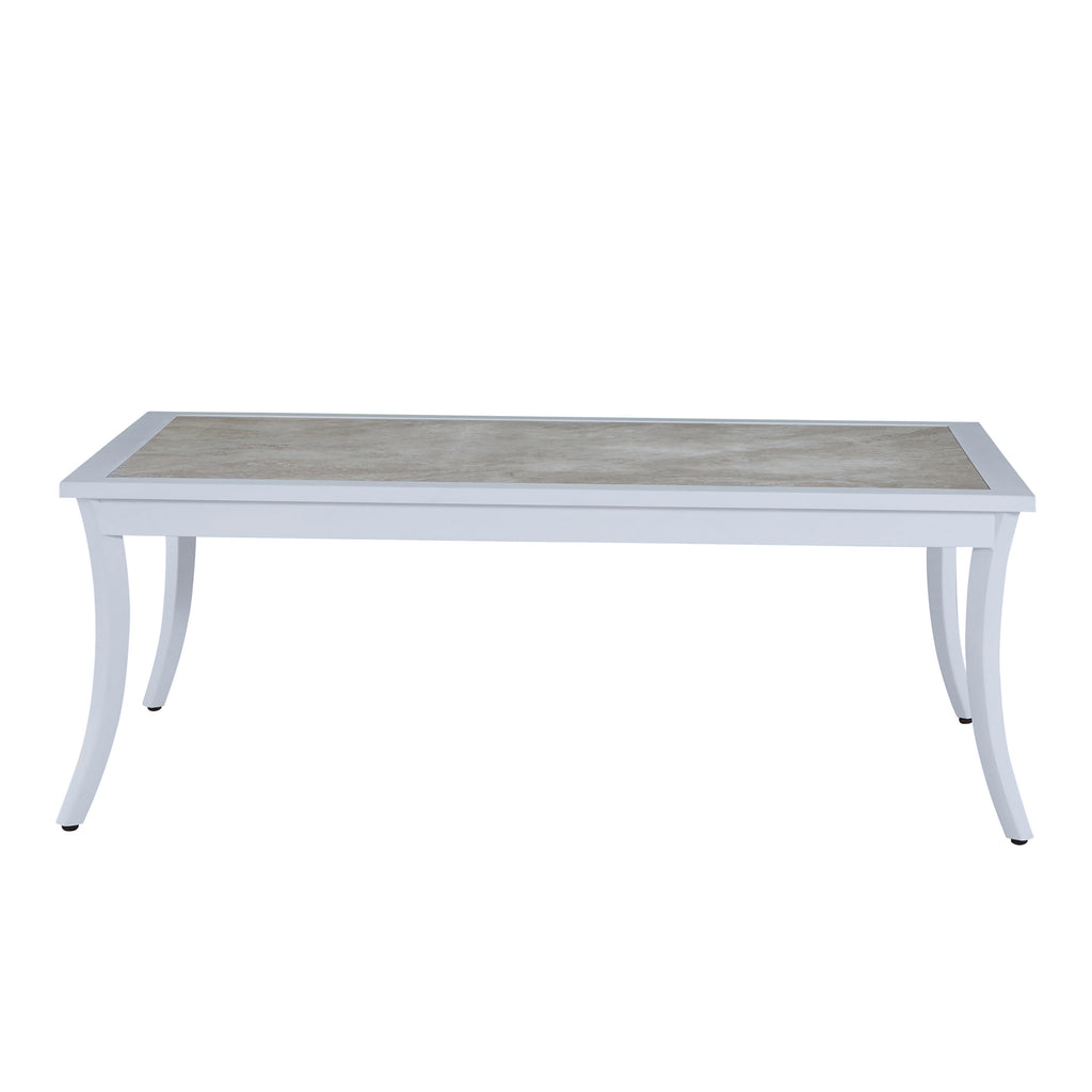 Bermuda Aluminum with Porcelain Top Coffee Table