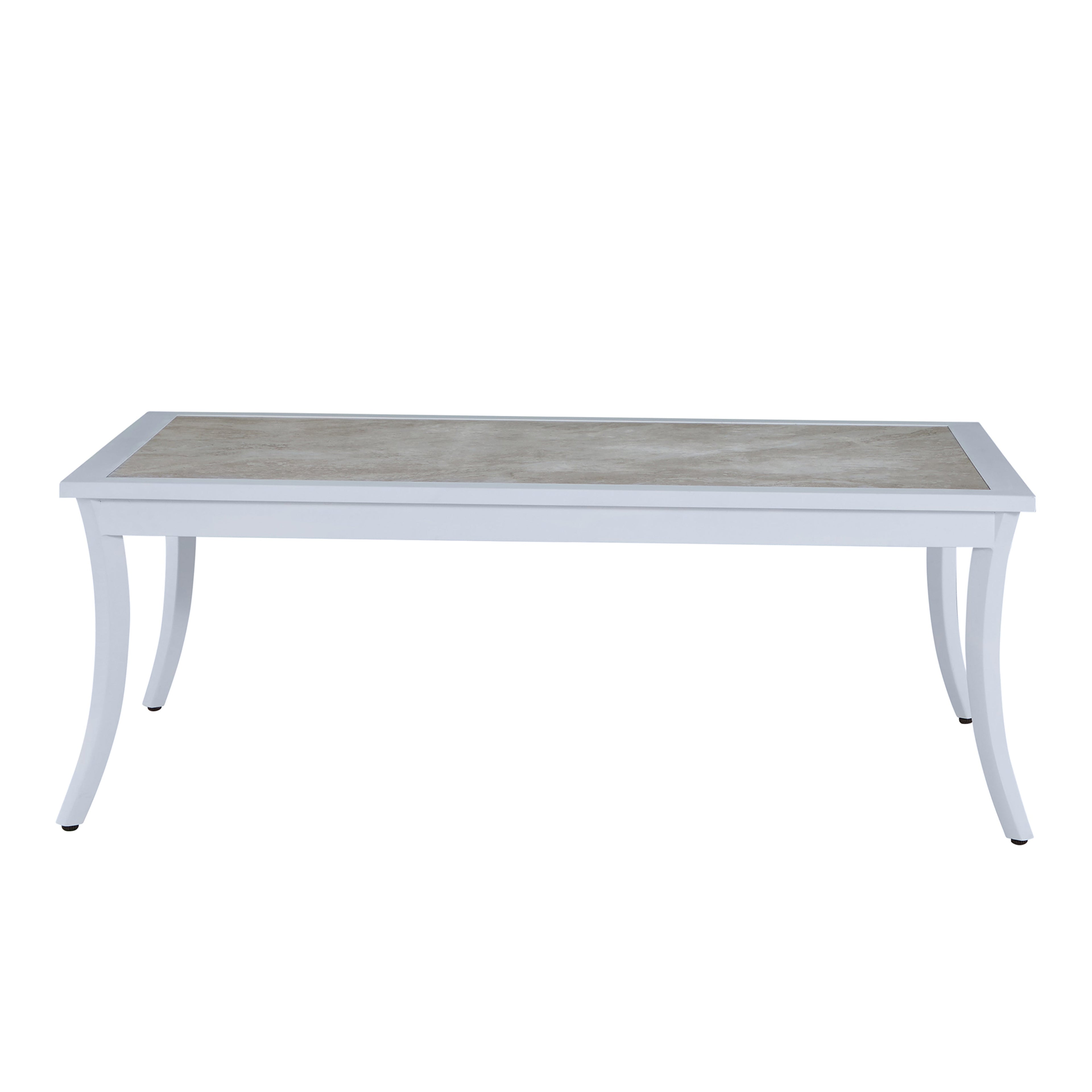 Bermuda Aluminum with Porcelain Top Coffee Table