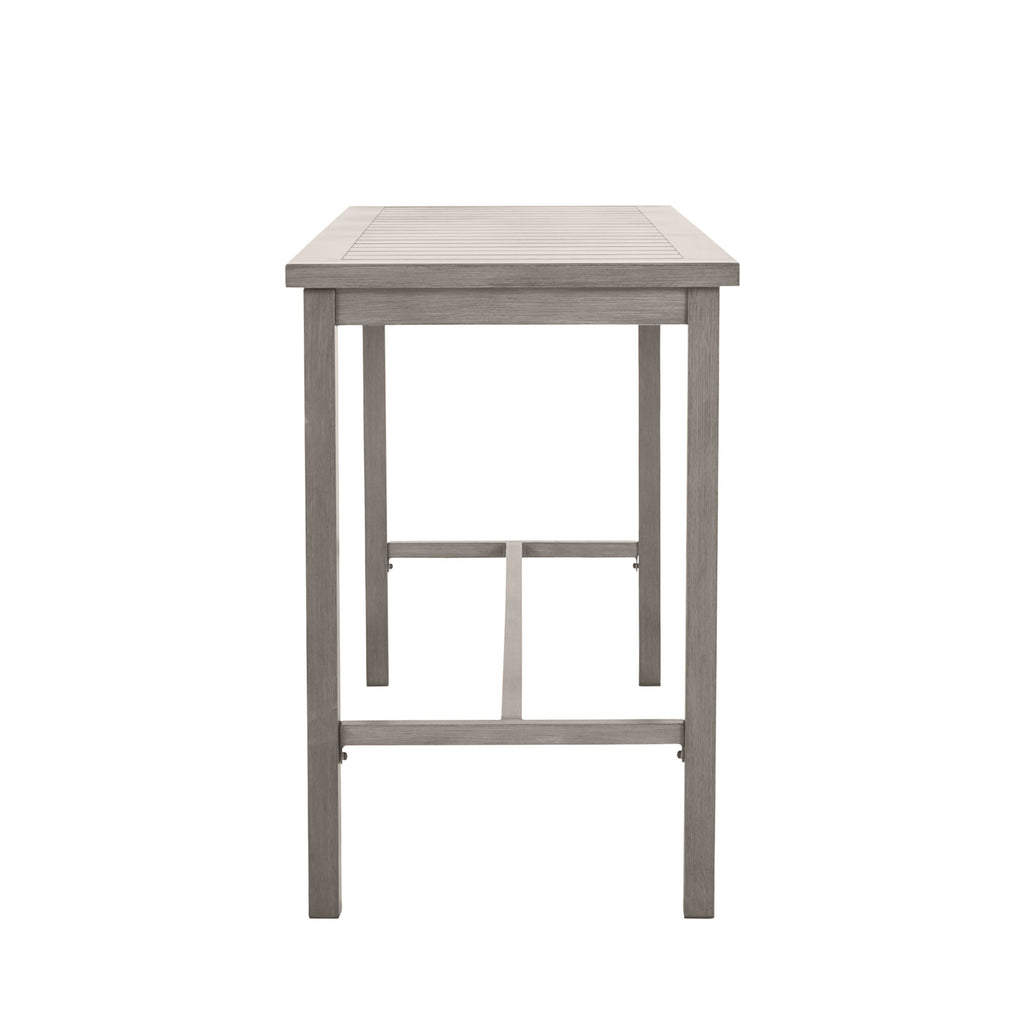 Club Aluminum 67"x 28" Rectangle Outdoor Bar Table