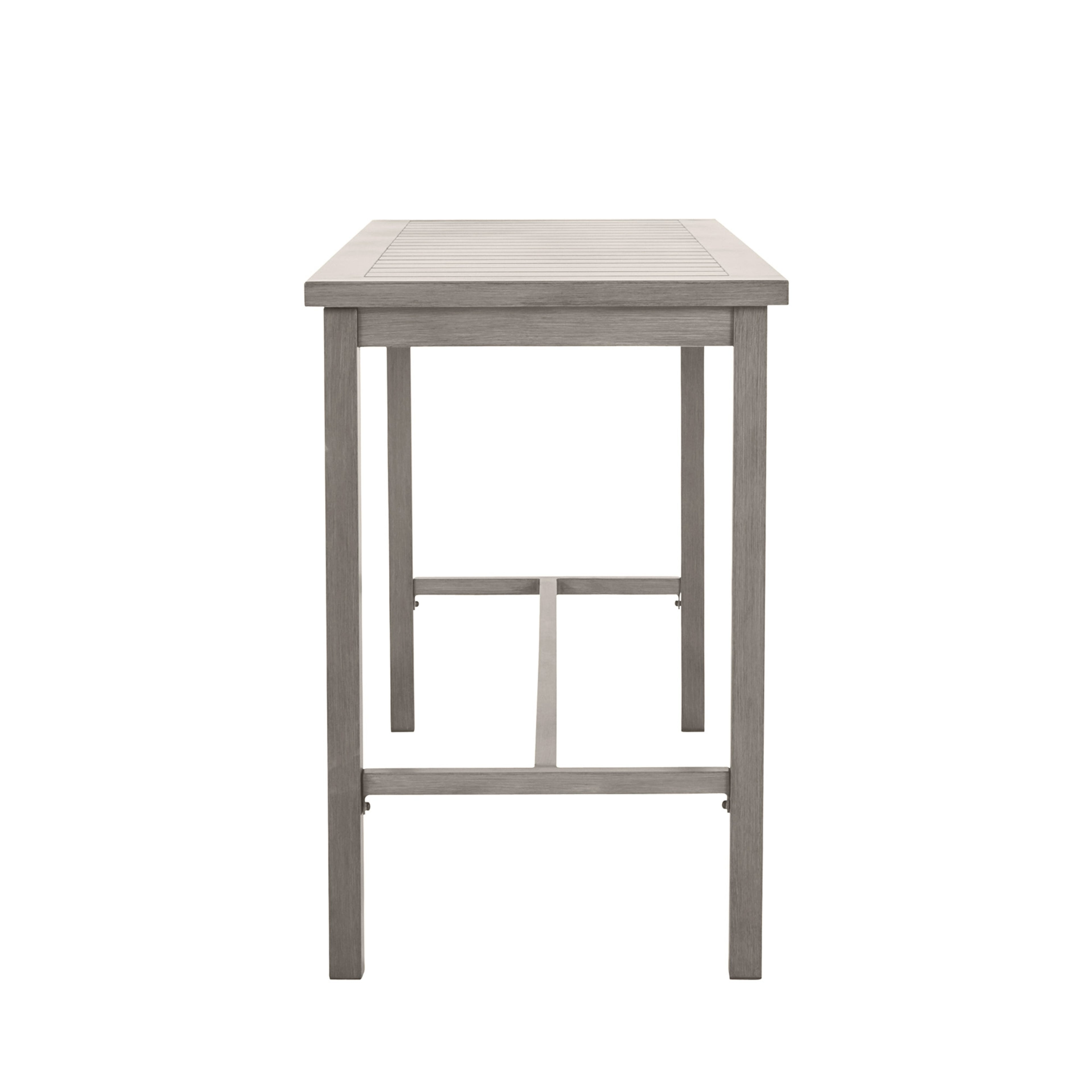 Club Aluminum 67"x 28" Rectangle Outdoor Bar Table