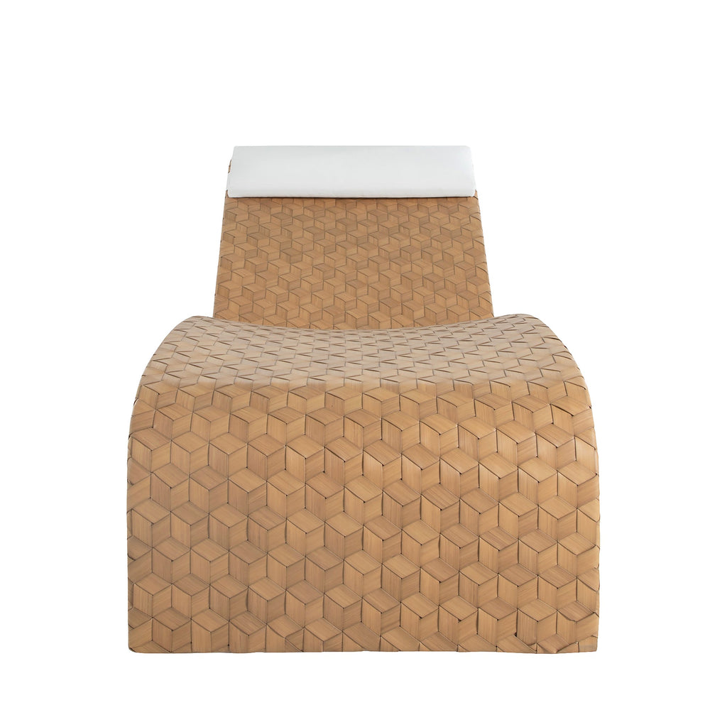 Venice Wicker Outdoor Armless Chaise Lounge
