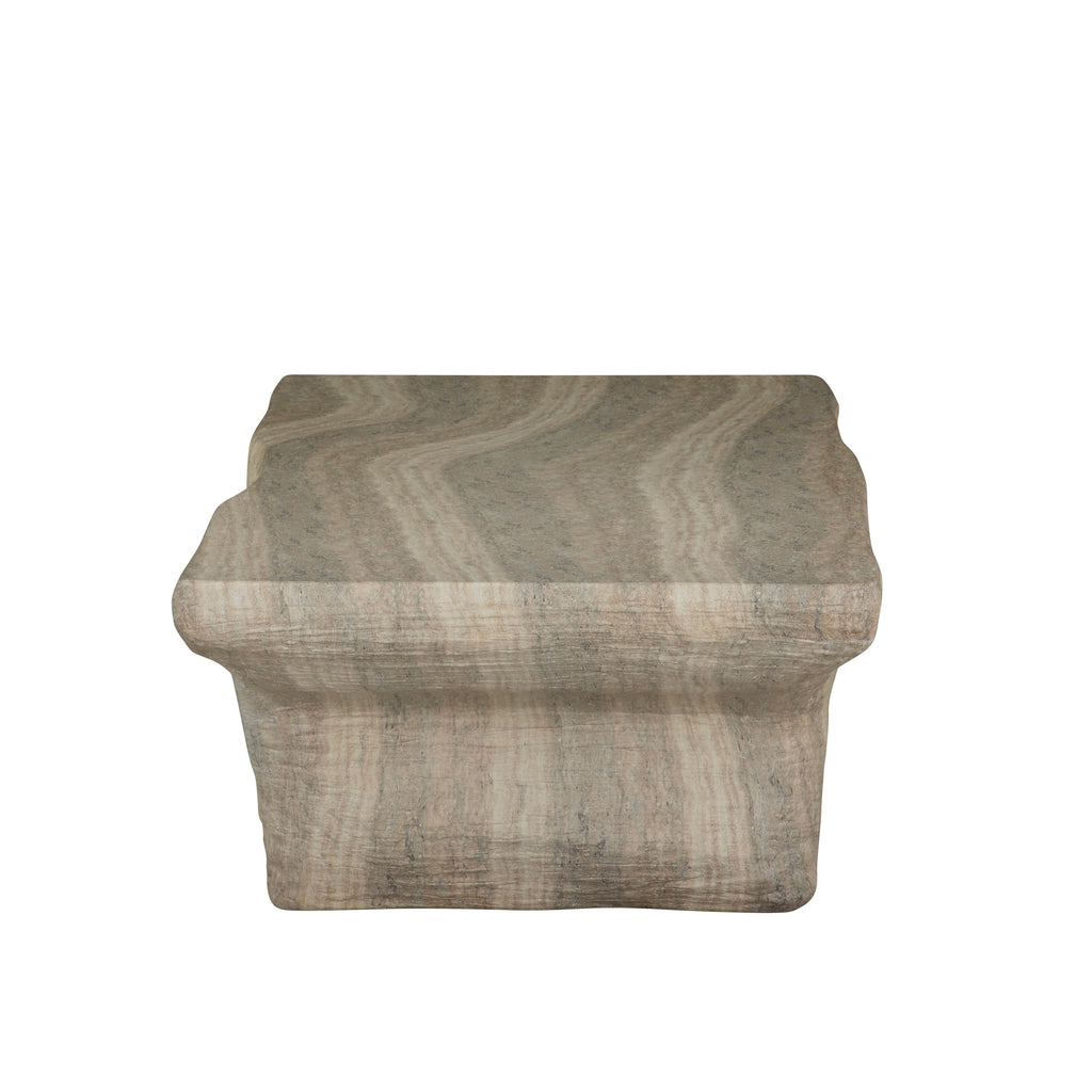 Ridge Cast Stone Outdoor Coffee Table