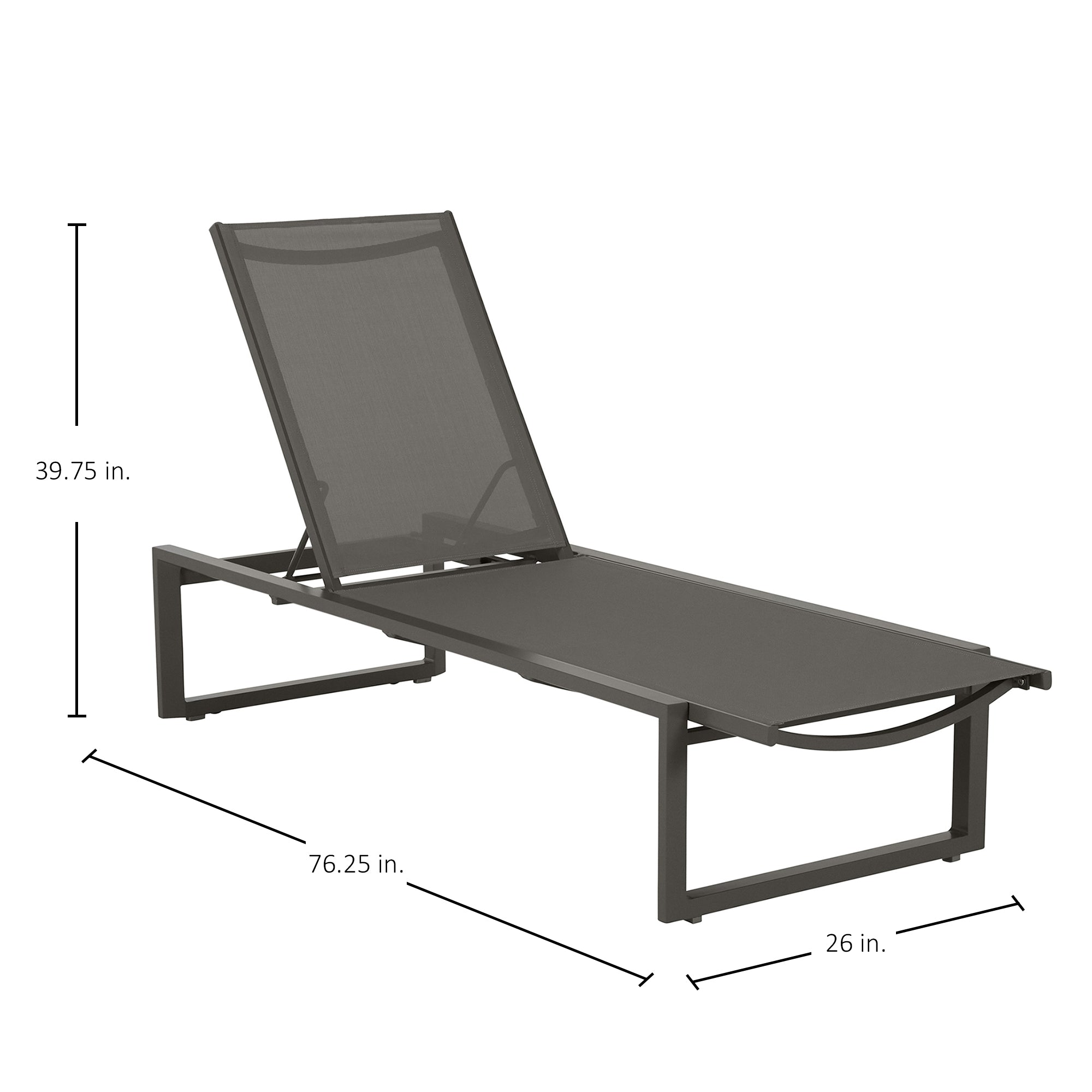 Belmont Sling Outdoor Armless Chaise Lounge