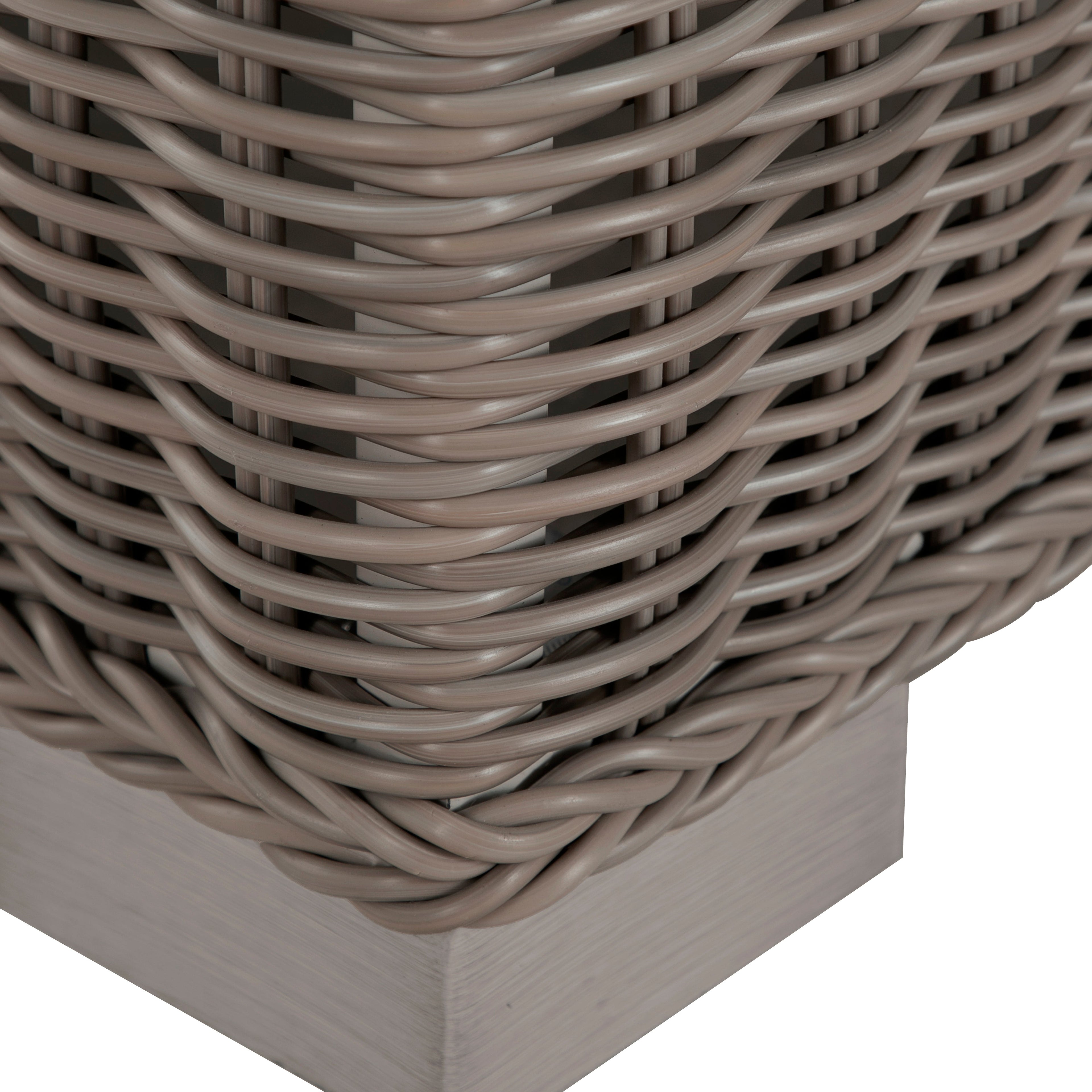 Rustic N-Dura Resin Wicker Outdoor Woven Ottoman