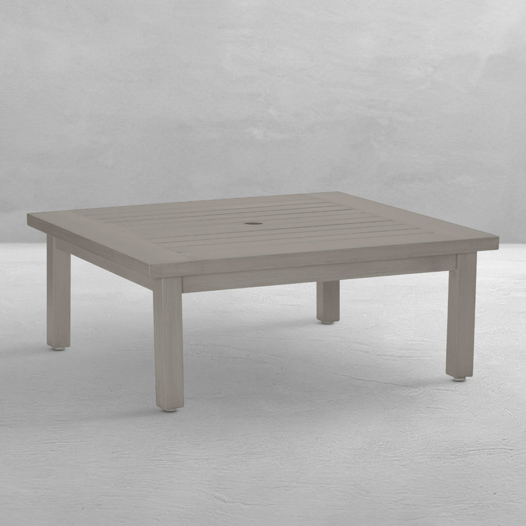 Club Aluminum 43" Square Outdoor Coffee Table
