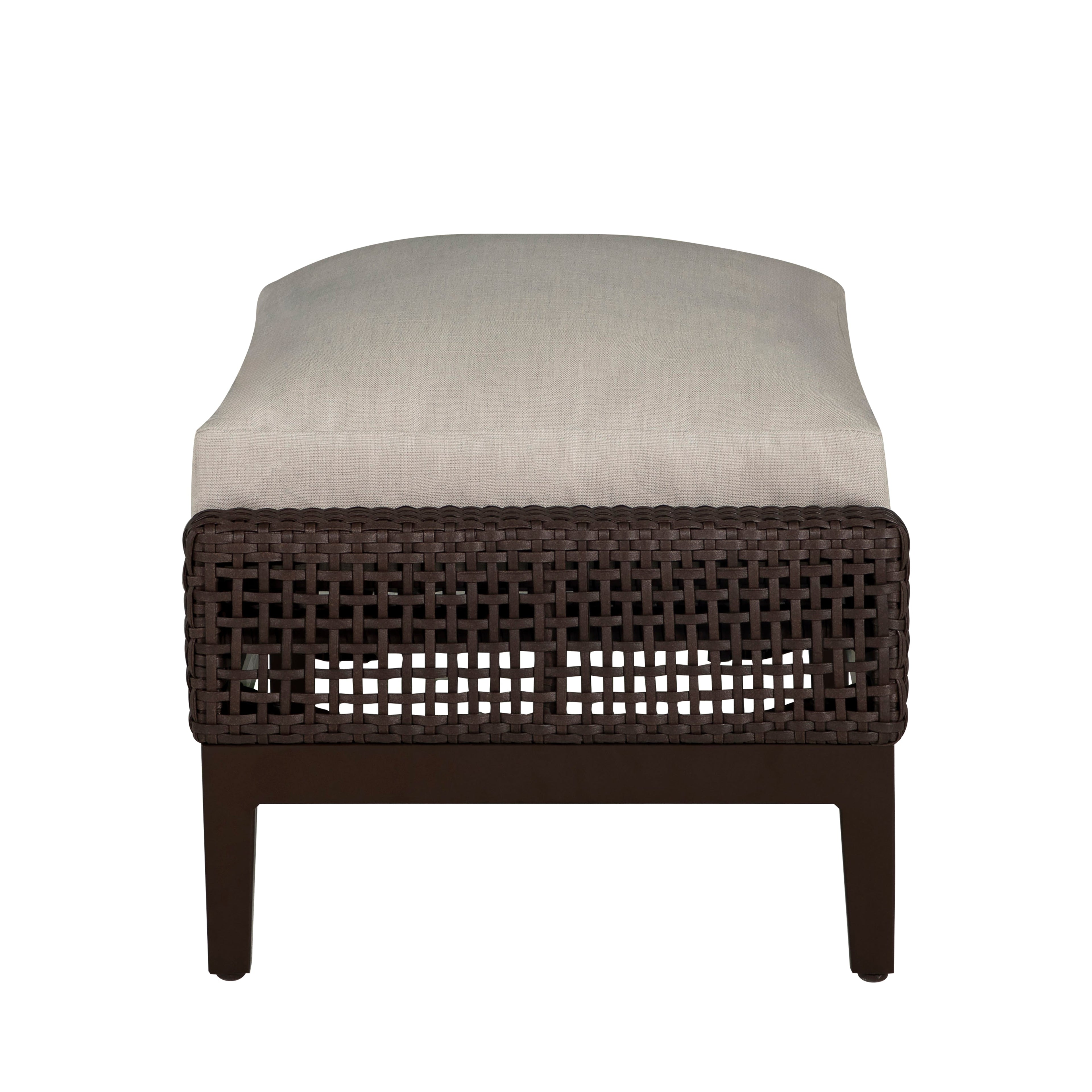 Peninsula Wicker Outdoor Woven Ottoman