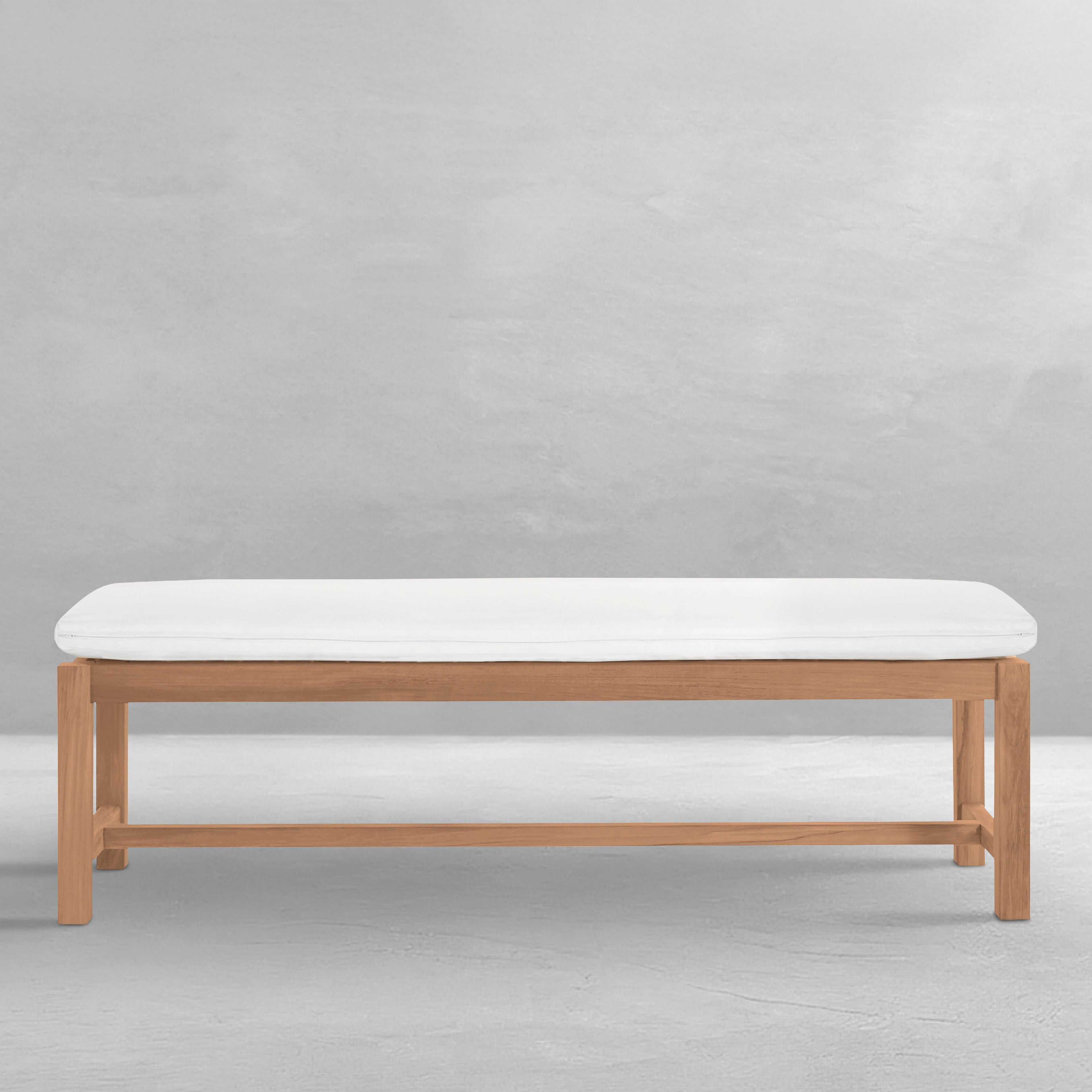 Club Teak Backless Outdoor Bench