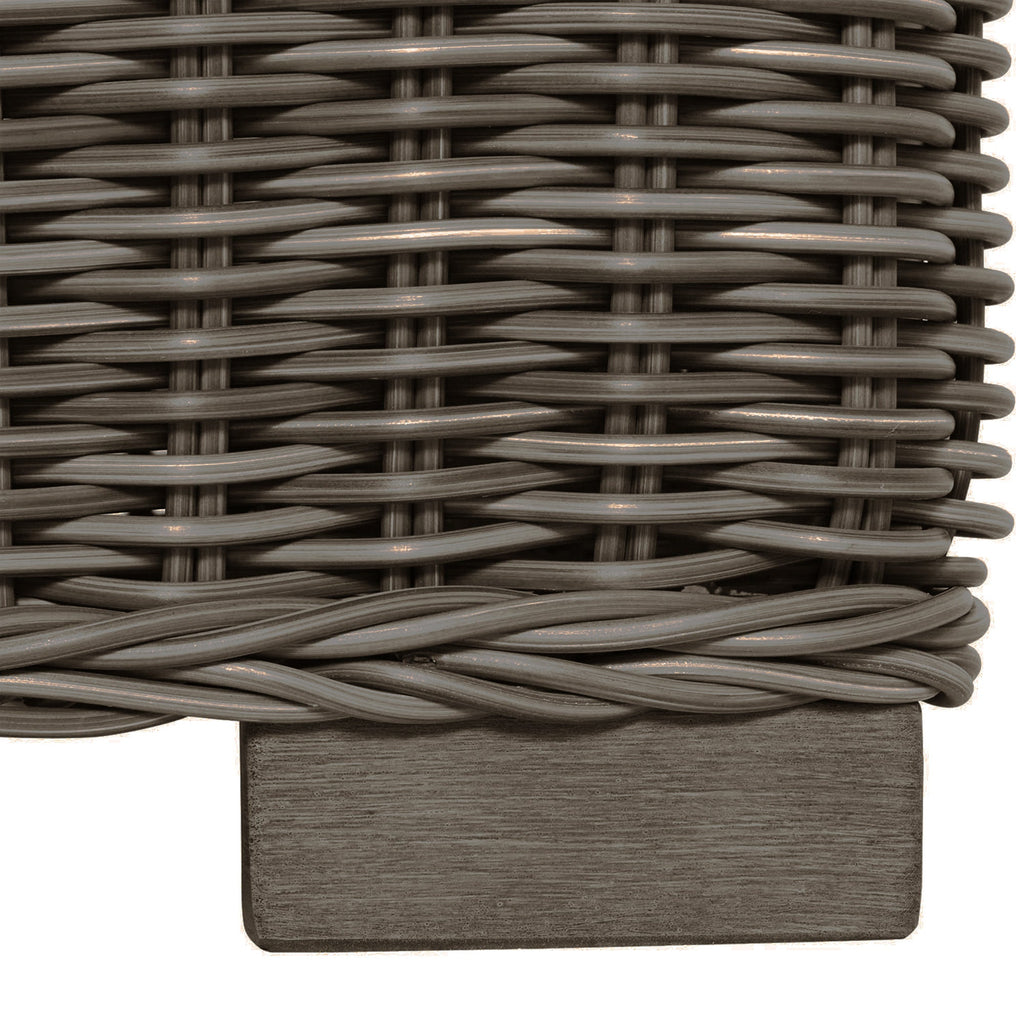 Rustic Woven Wicker Sectional Slipper Chair