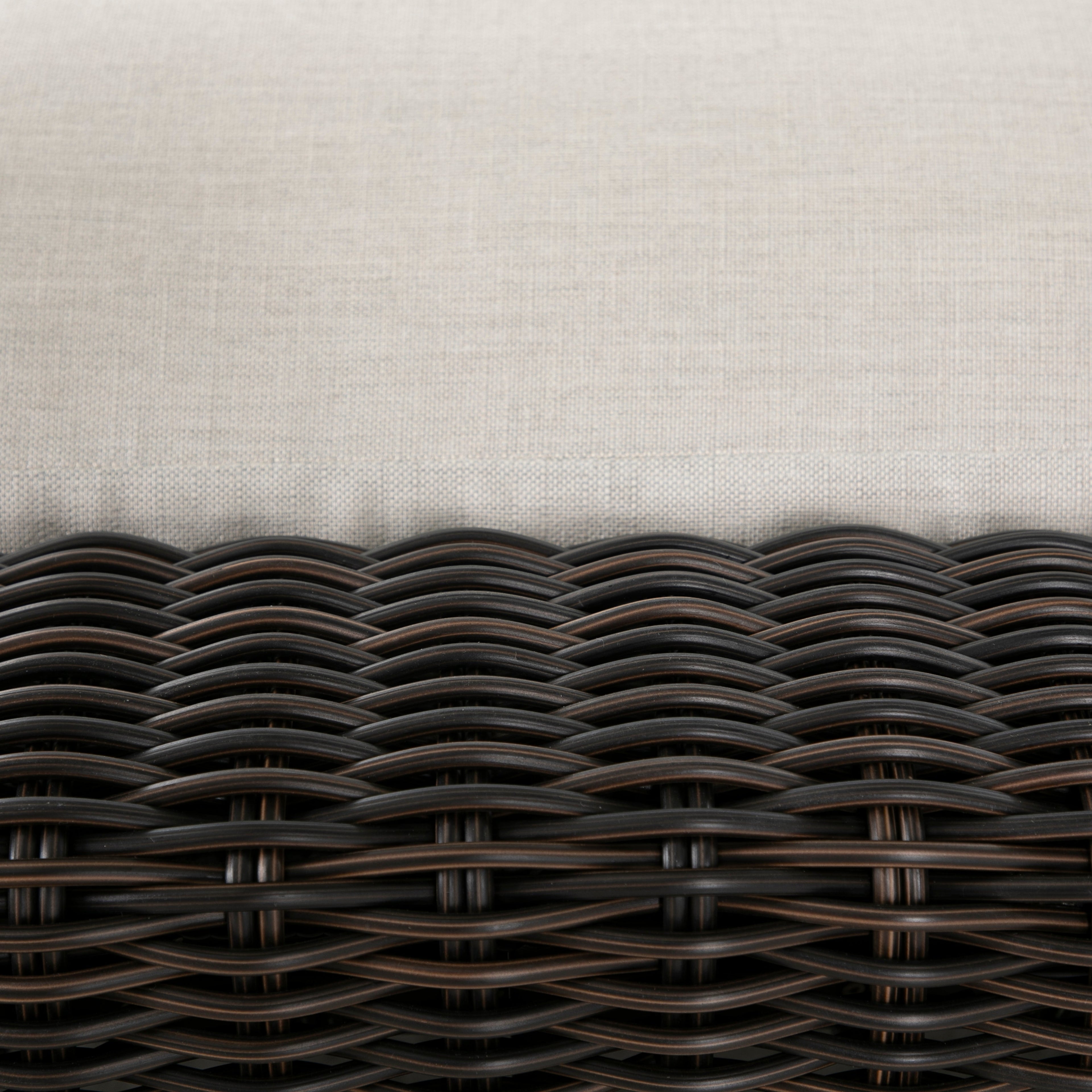 Rustic Wicker Outdoor Armless Chaise Lounge