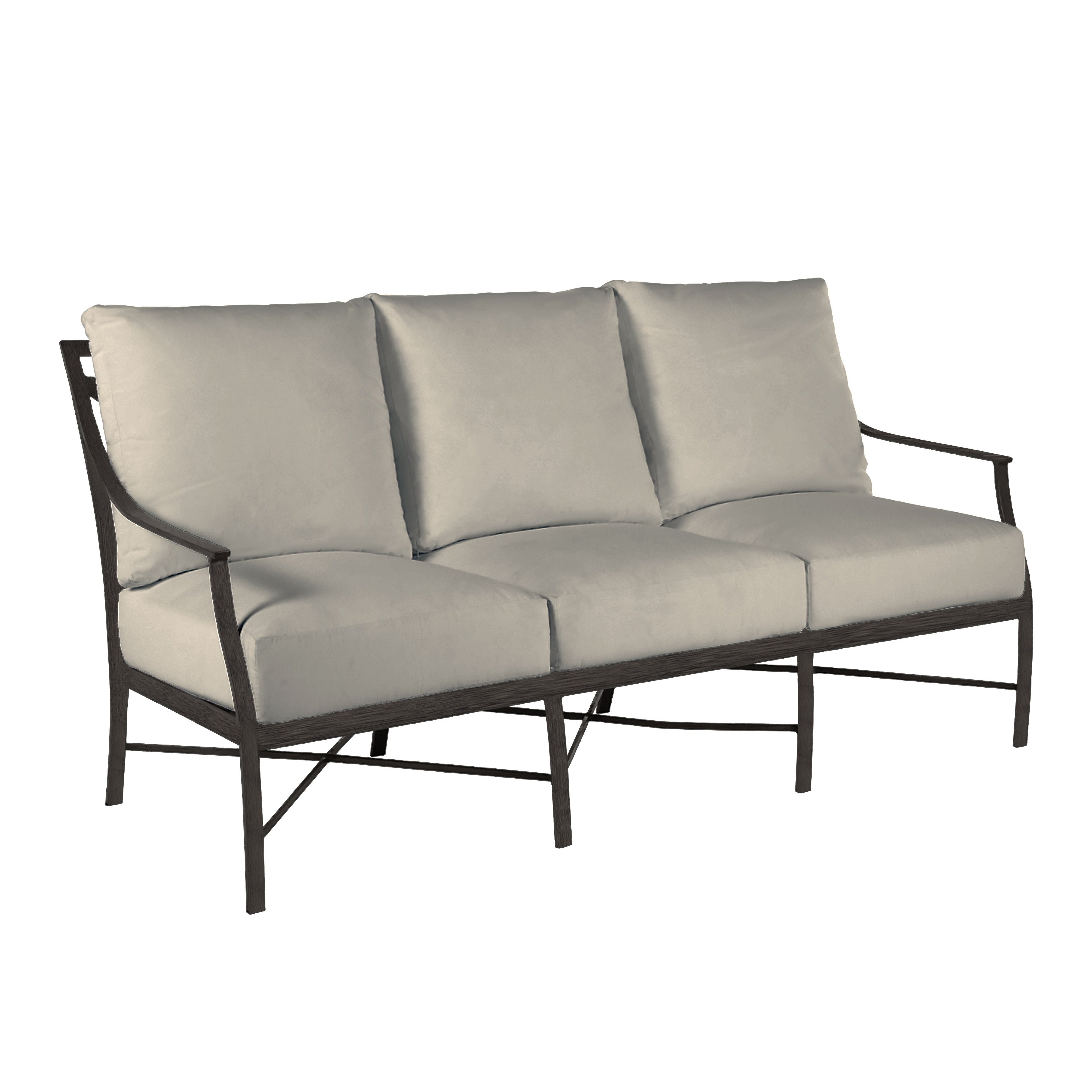 QS Monaco Sofa, Slate Gray-Linen Dove