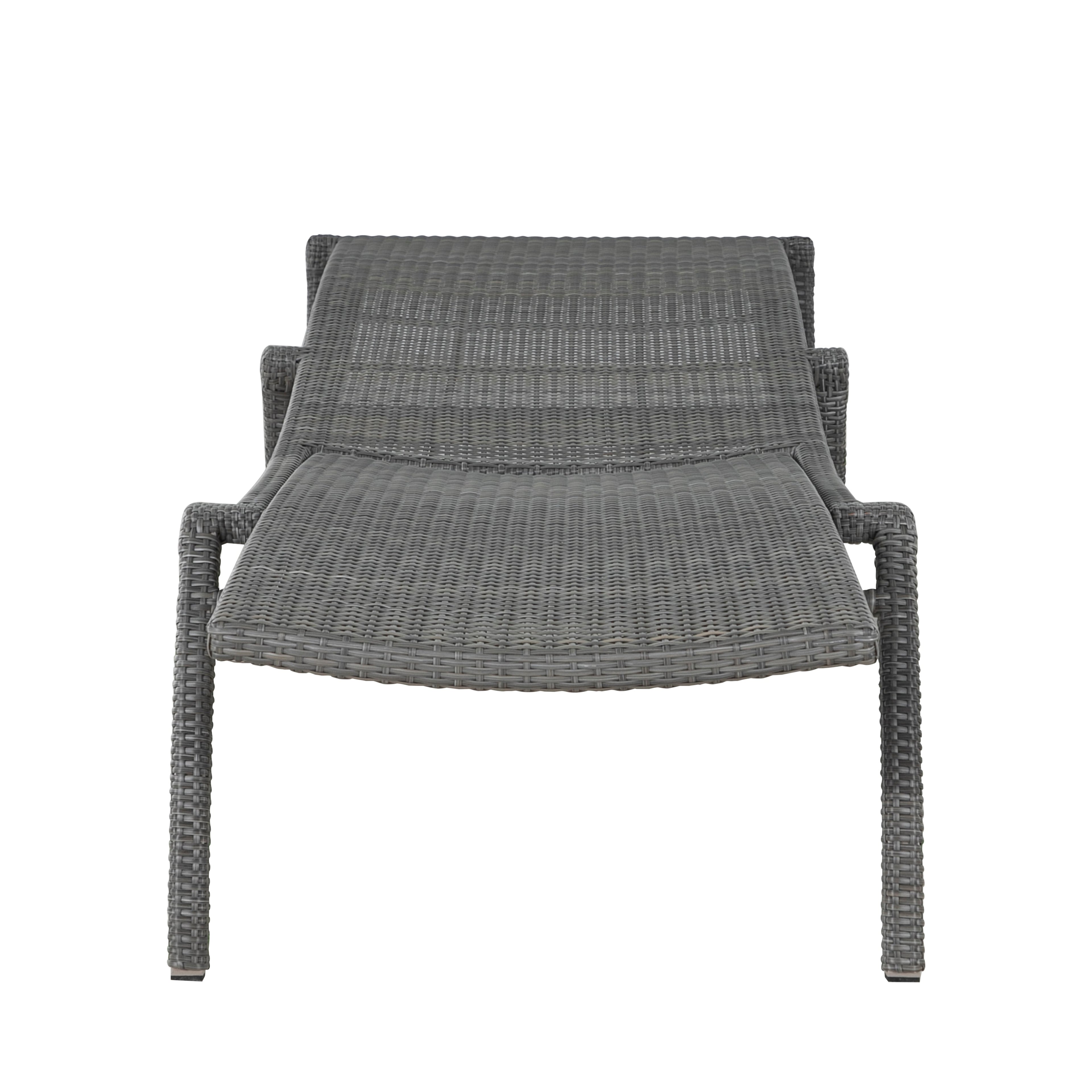 Skye Wicker Outdoor Armless Chaise Lounge