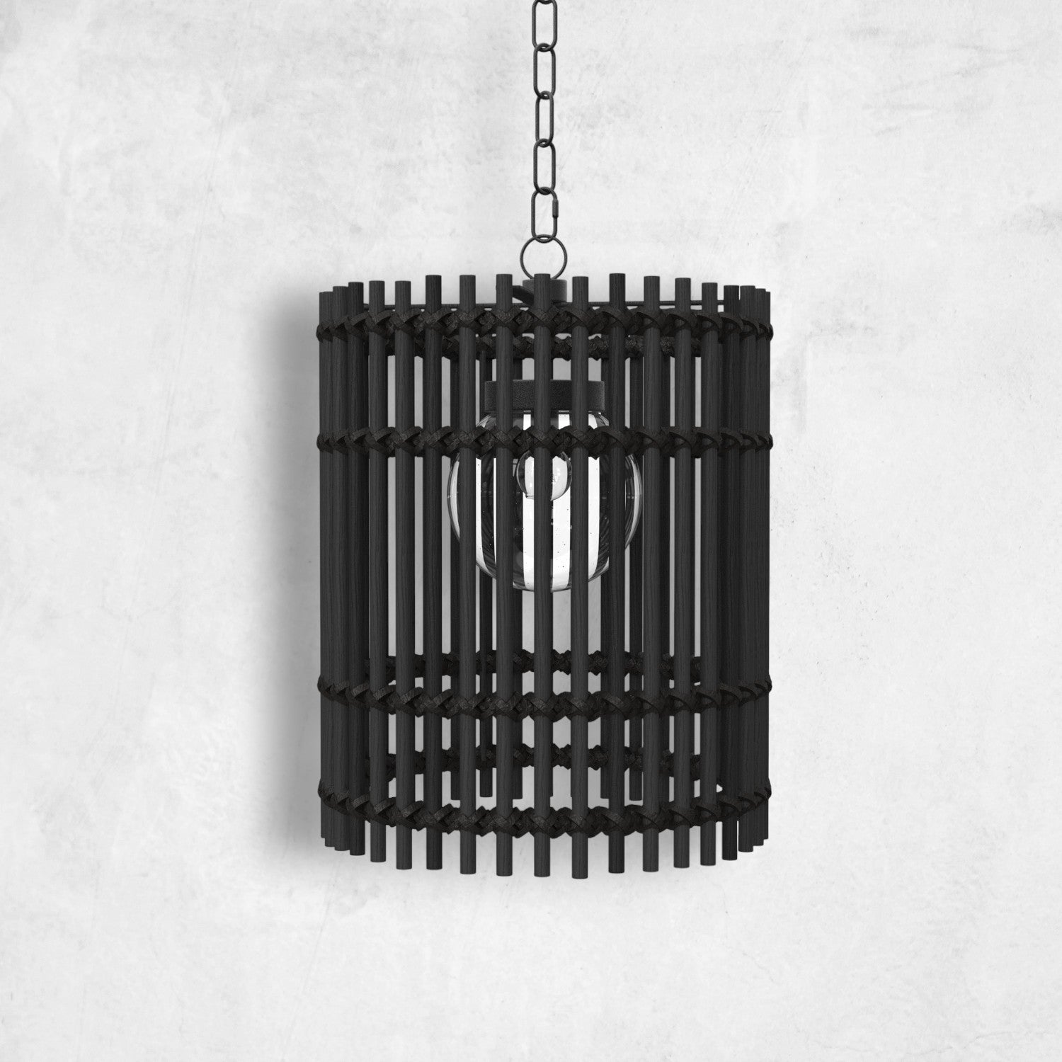 Sherman N-Dura Resin Rattan 18" Drum Pendant Light