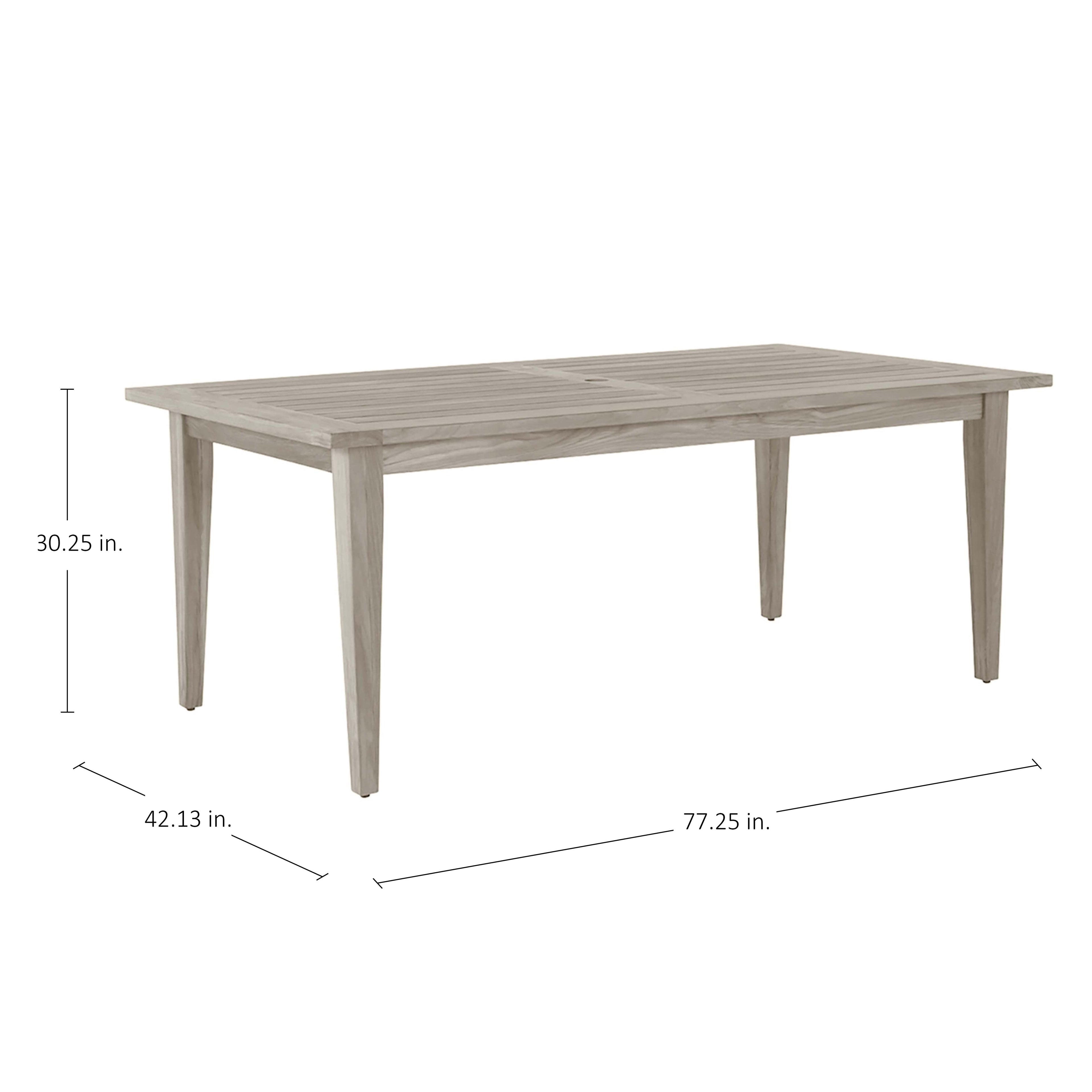 Croquet Teak 77"x 42" Rectangle Outdoor Farm Table