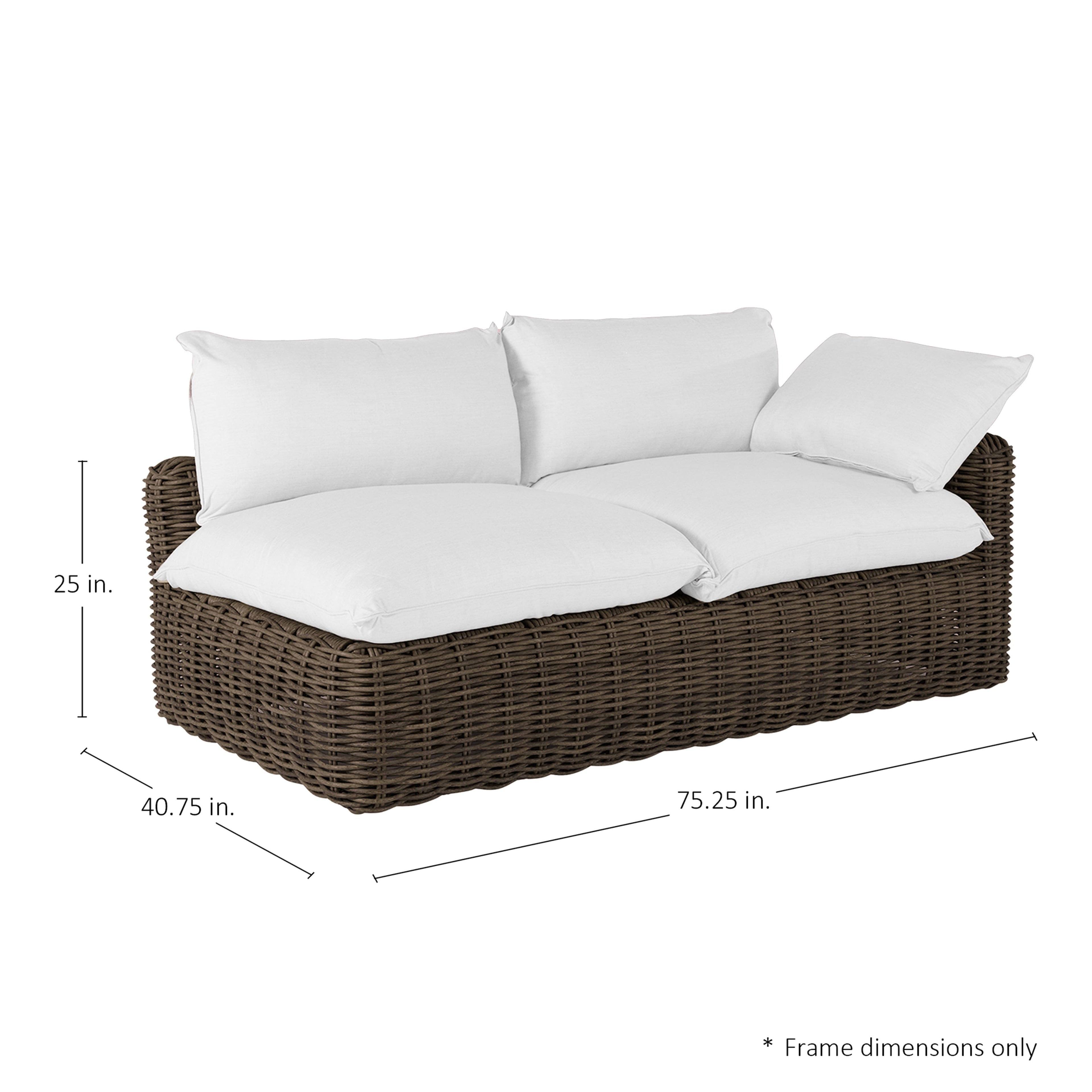 Montecito Resin Wicker Right Arm Facing Loveseat